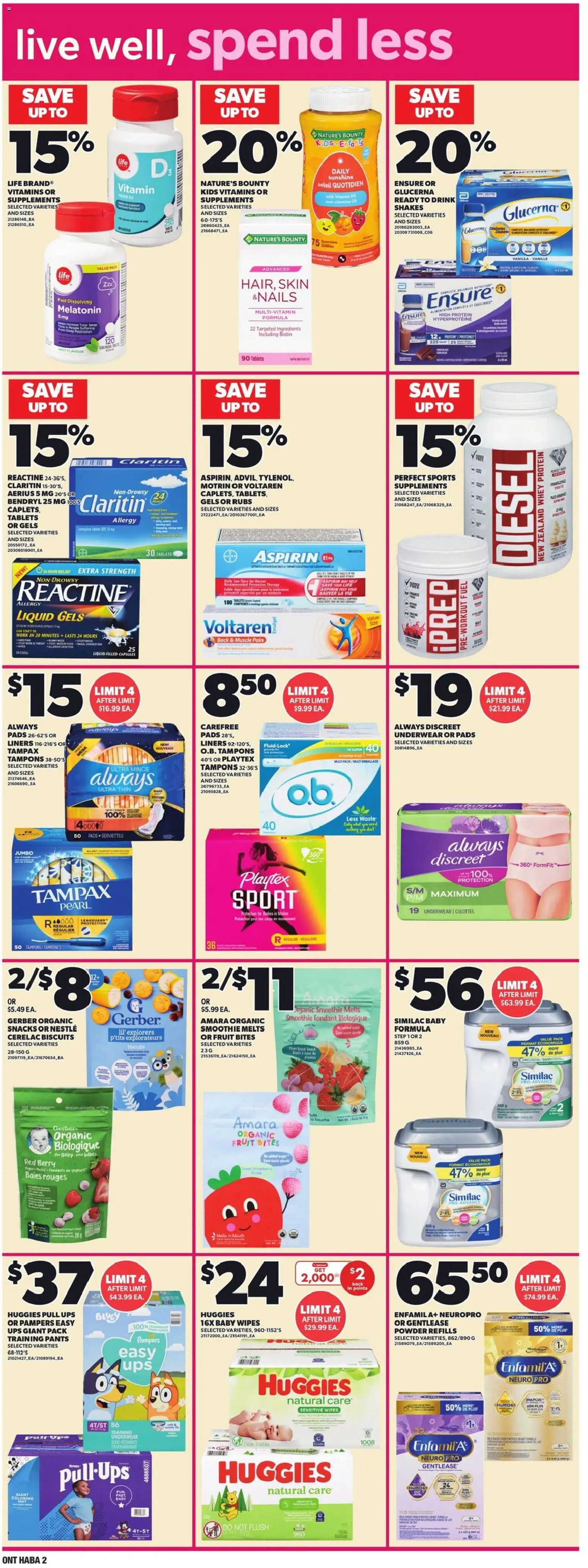 Zehrs flyer valid from 26.03.2026 | Page: 15 | Products: Powder, Pants, Underwear