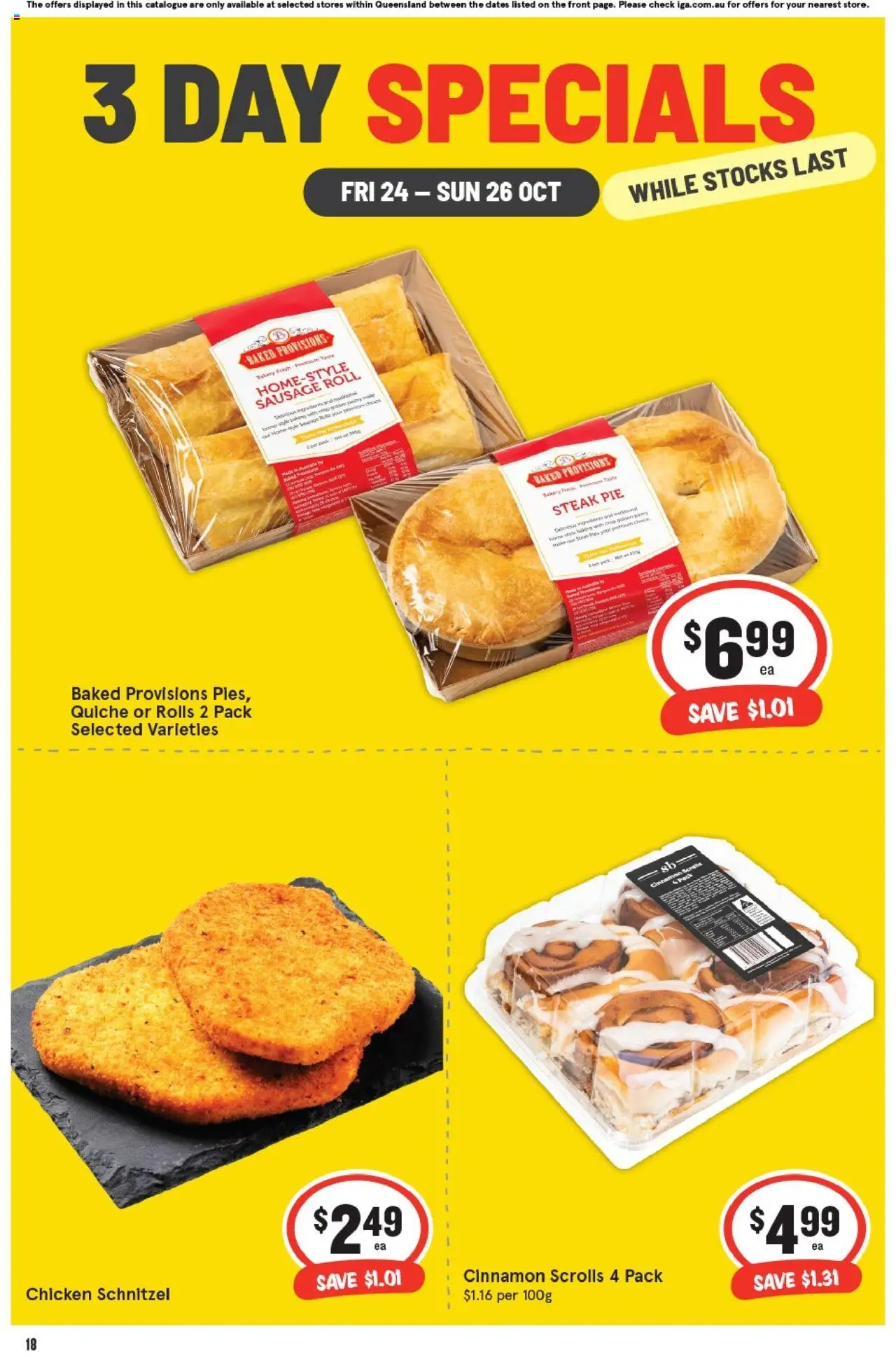 IGA catalogue - valid from 24.10.2025 | Page: 3 | Products: Chicken, Steak, Sausage
