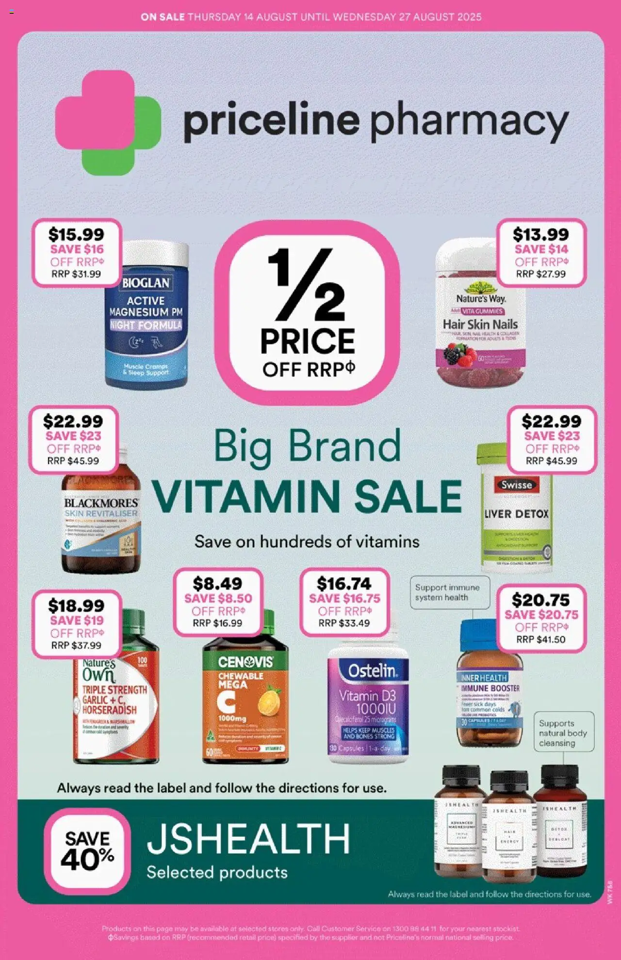 Priceline Pharmacy catalogue - valid from 14.08.2025 | Page: 44 | Products: Garlic, Collagen, Vitamin