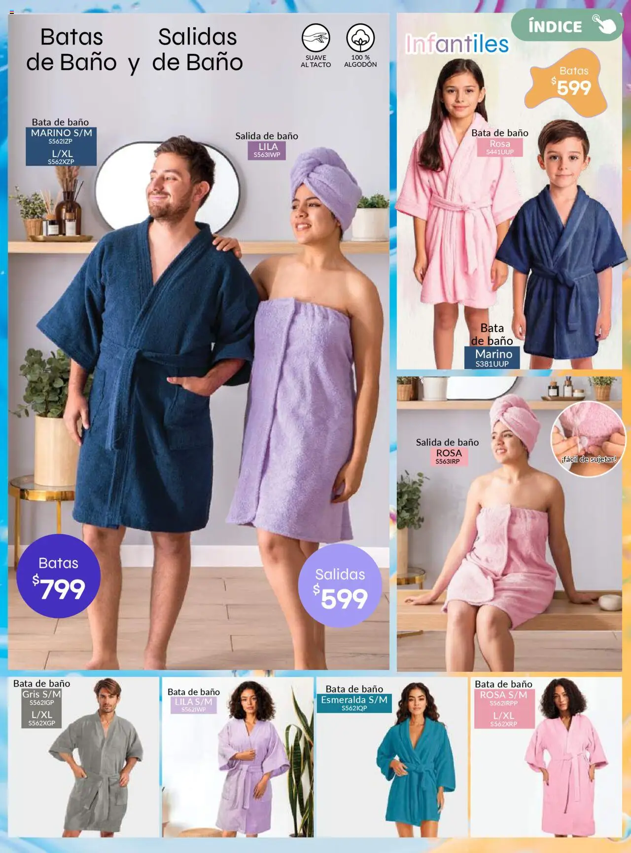 Nuevas ofertas de Colchas Concord válidas en toda la República Mexicana desde el 01.08.2025. ¡Encuentra las mejores ofertas en Colchas Concord - Catálogo! | Página: 568 | Productos: Bata de baño, Algodón, Baño, Bata