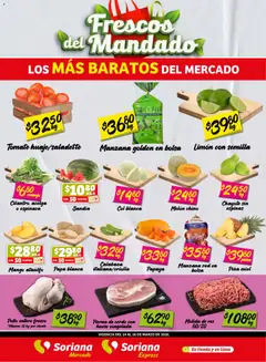 Vista previa de Soriana Frescos del Mandado Mercado: Ver, Tab, Chis, Camp, Yuc y Q. Roo, nuevo folleto de la tienda, válido en México a partir del 24.03.2026