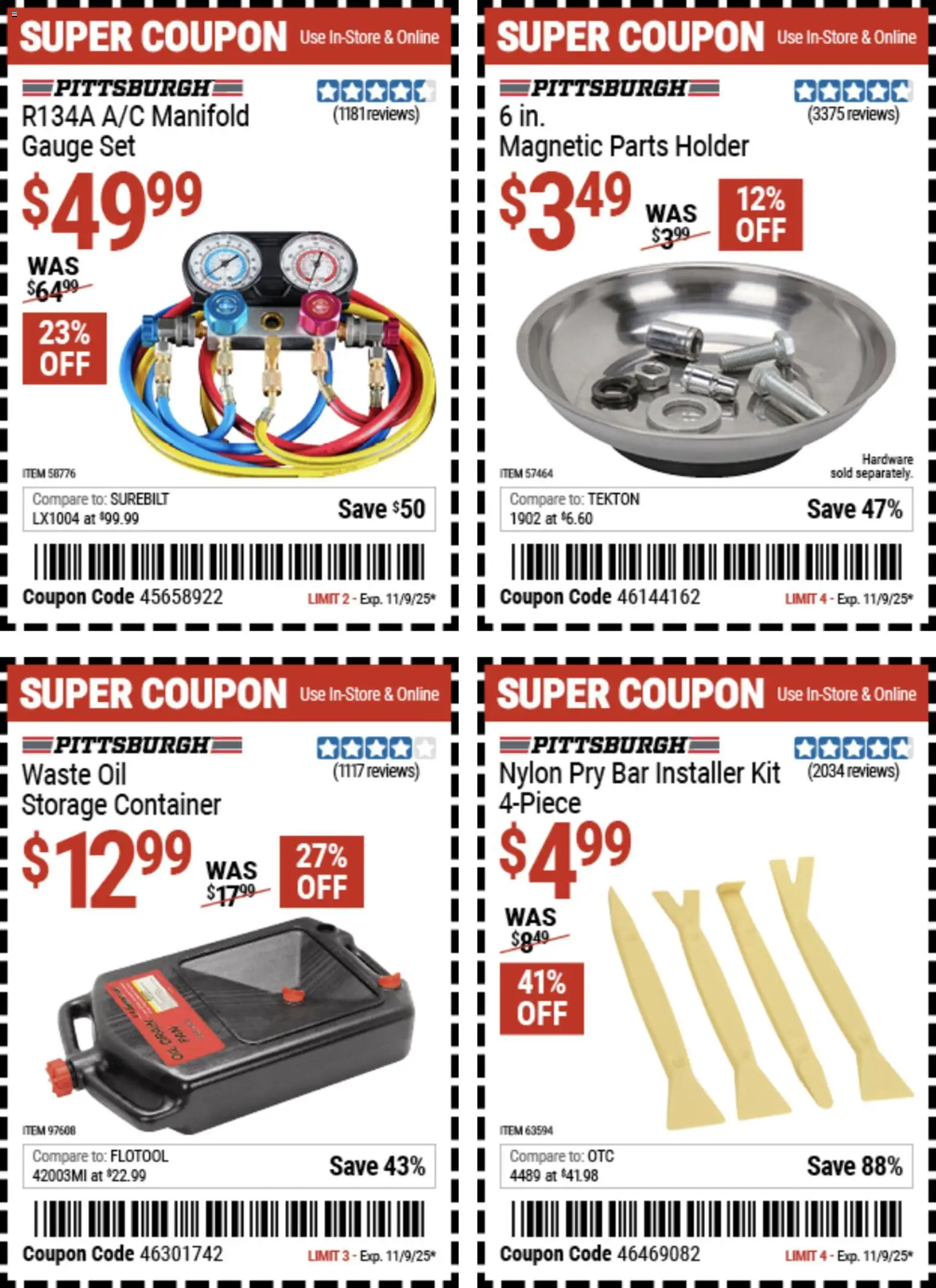 Harbor Freight Weekly Ad - valid from 27.10.2025 | Page: 30 | Products: Pry Bar, Oil