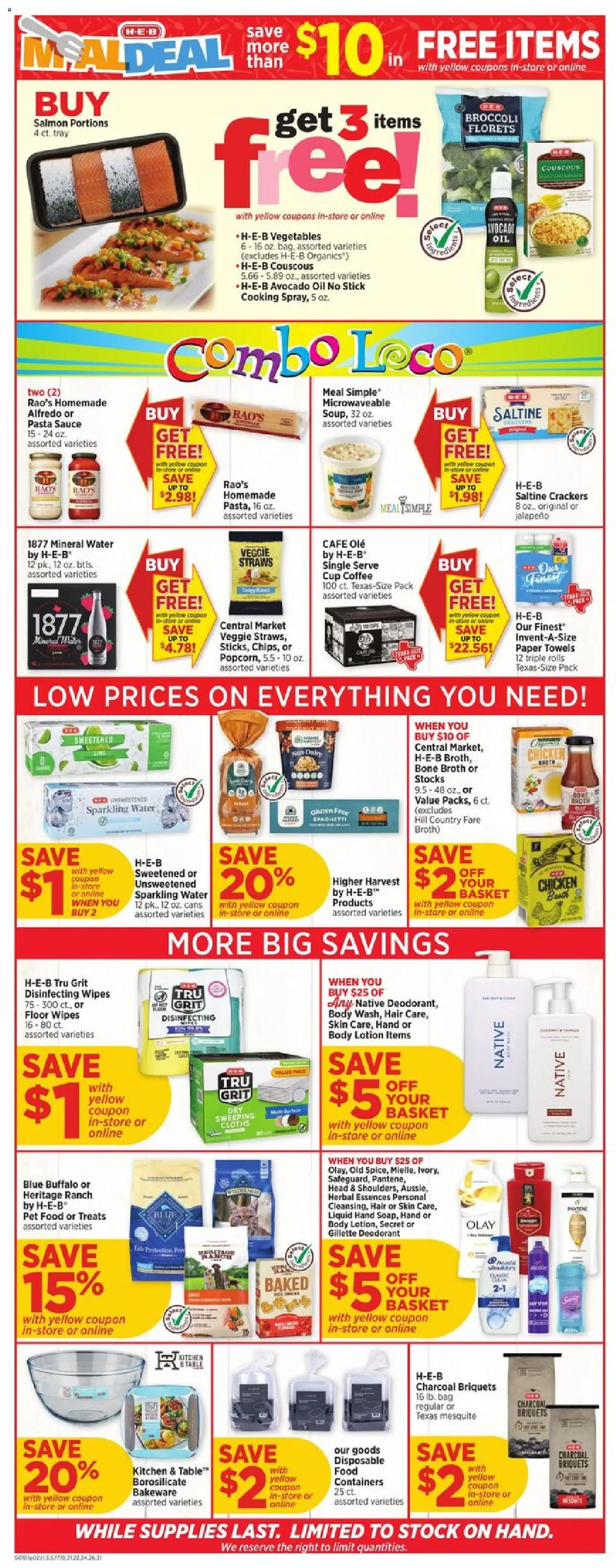 H-E-B Weekly Ad - valid from 01.01.2026 | Page: 2 | Products: Broccoli, Coffee, Vegetables, Sauce