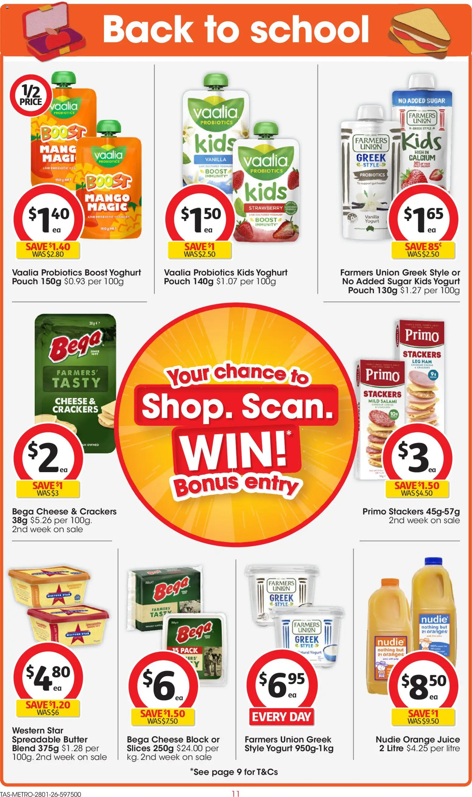 Coles catalogue - valid from 28.01.2026 | Page: 11 | Products: Milk, Juice, Biscuits, Oven