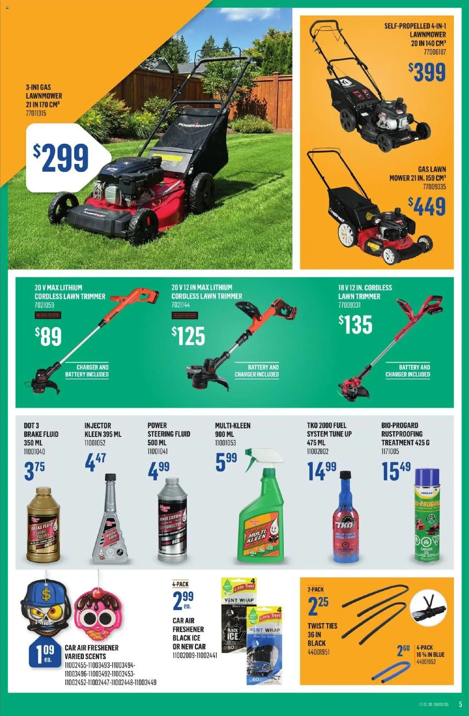 Canac flyer valid from 19.03.2026 | Page: 5 | Products: Mower, Battery
