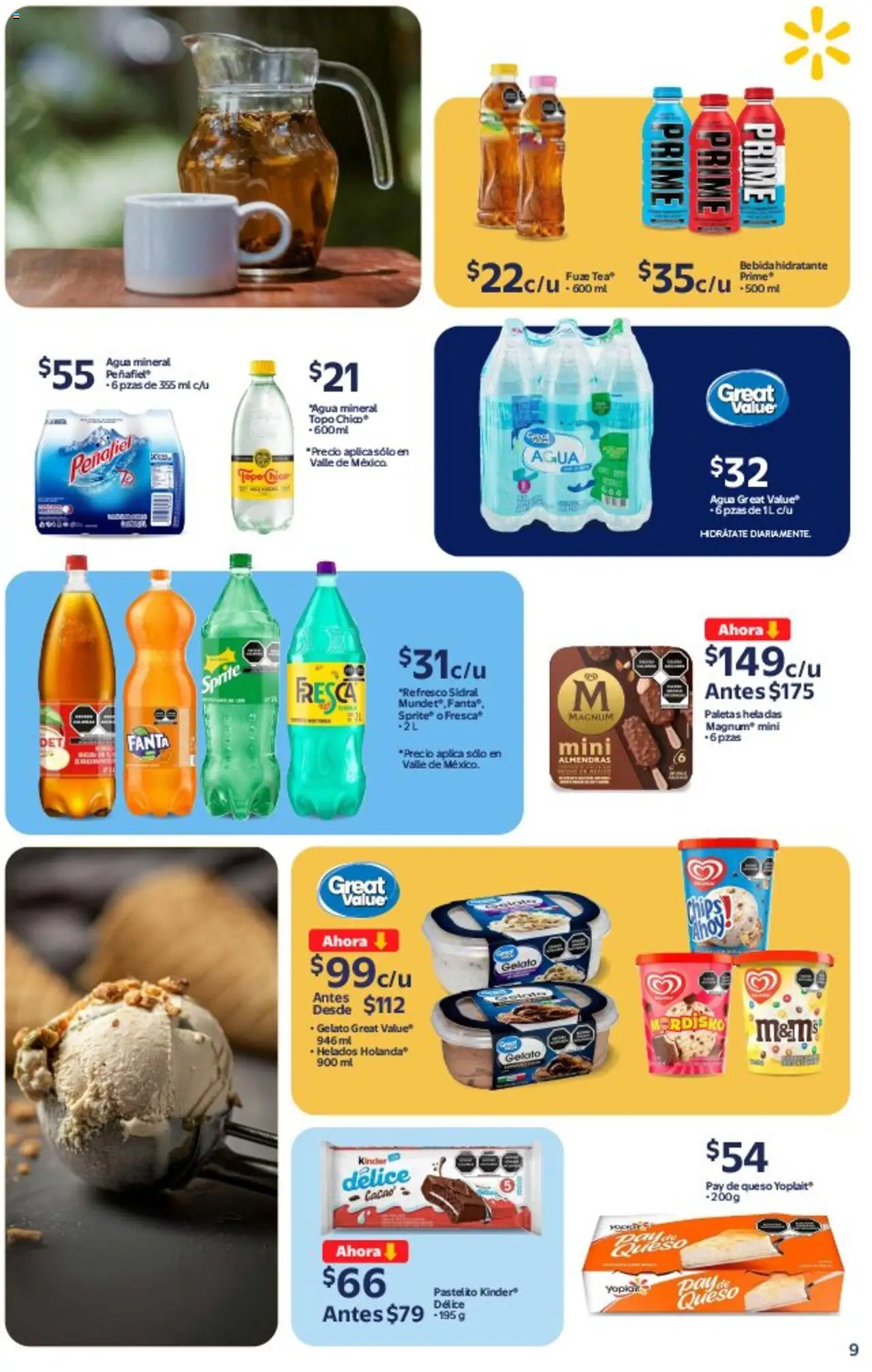 Nuevas ofertas de Walmart válidas en toda la República Mexicana desde el 14.10.2025. ¡Encuentra las mejores ofertas en Walmart - Folleto! | Página: 9 | Productos: Almendras, Agua, Queso