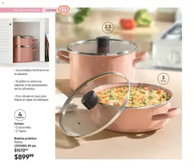 Vista previa de Batería praktica Peltre., 4 piezas. Incluye: 2 cacerolas, 2 Tapas., nuevo folleto de la tienda, válido en México a partir del 02.04.2026 | Página: 40 | Productos: Cocina, Válvula, Batería