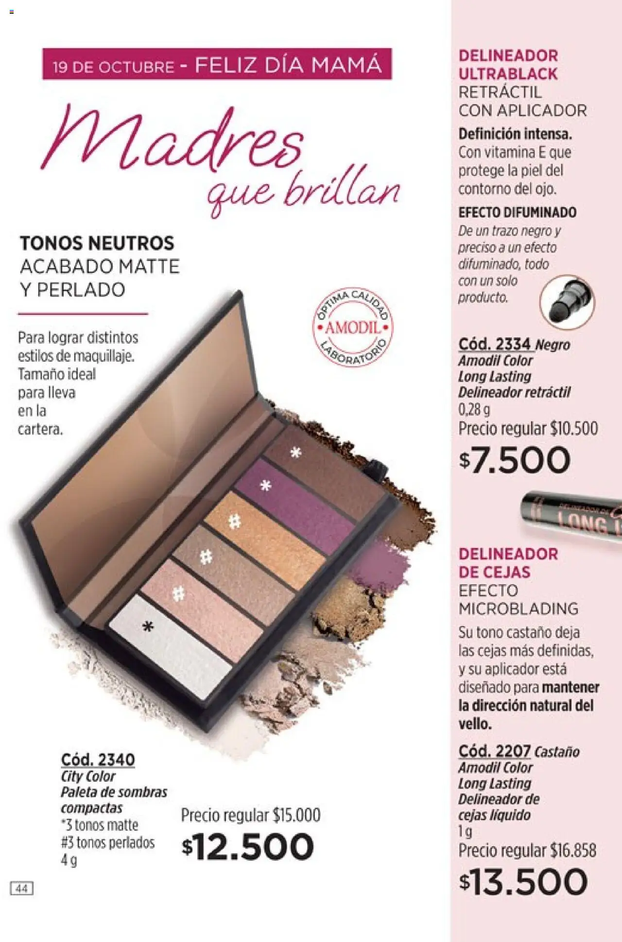 Catálogo Amodil Campaña 14 │ válido desde el 19.08.2025 | Página: 44 | Productos: Delineador, Contorno, Paleta