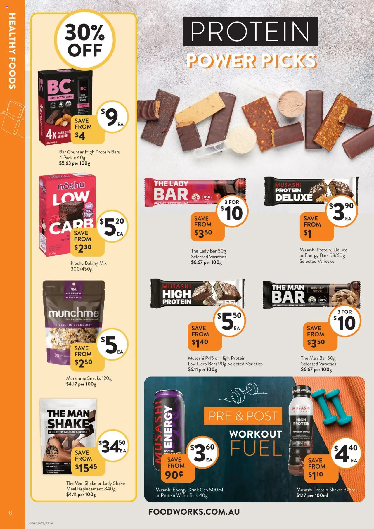 Foodworks catalogue - valid from 17.09.2025 | Page: 8 | Products: Energy drink, Chocolate, Sugar
