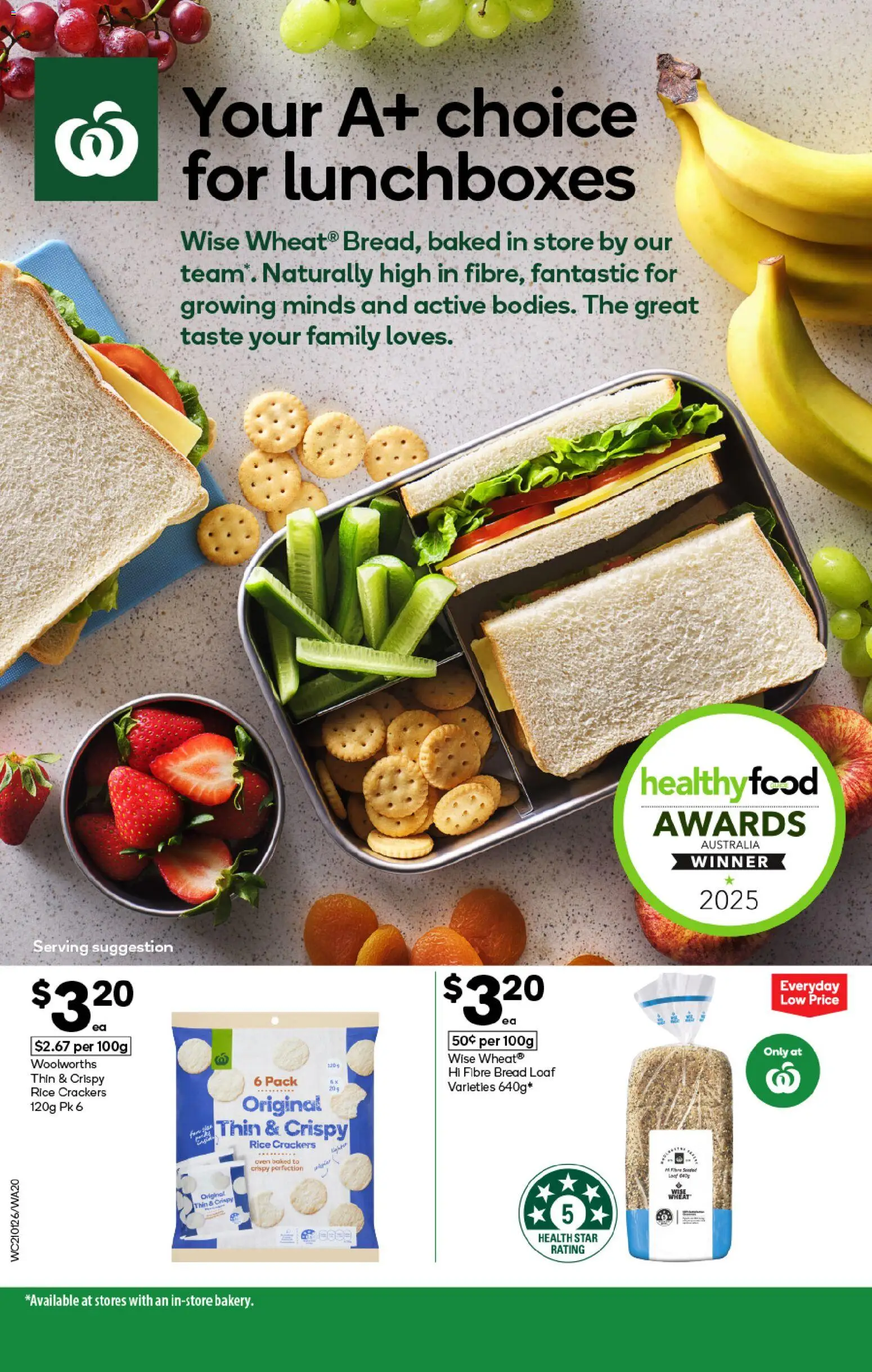 Woolworths catalogue - valid from 21.01.2026 | Page: 20 | Products: Crackers, Bread, Wheat, Oven