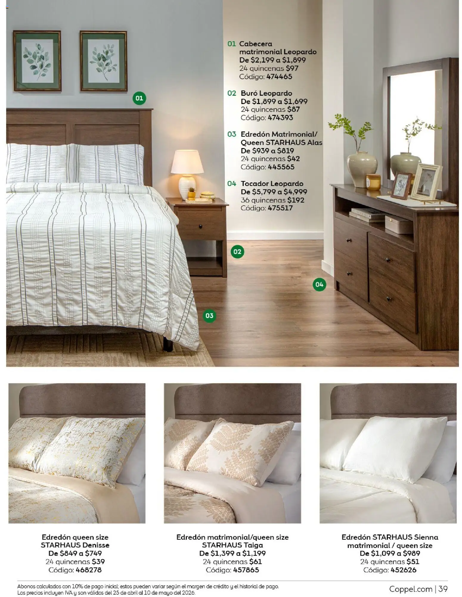 Nuevas ofertas de Coppel válidas en toda la República Mexicana desde el 25.04.2026. ¡Encuentra las mejores ofertas en Coppel catálogo Los regalos que mamá siempre quiere! | Página: 39 | Productos: Cabecera, Buró