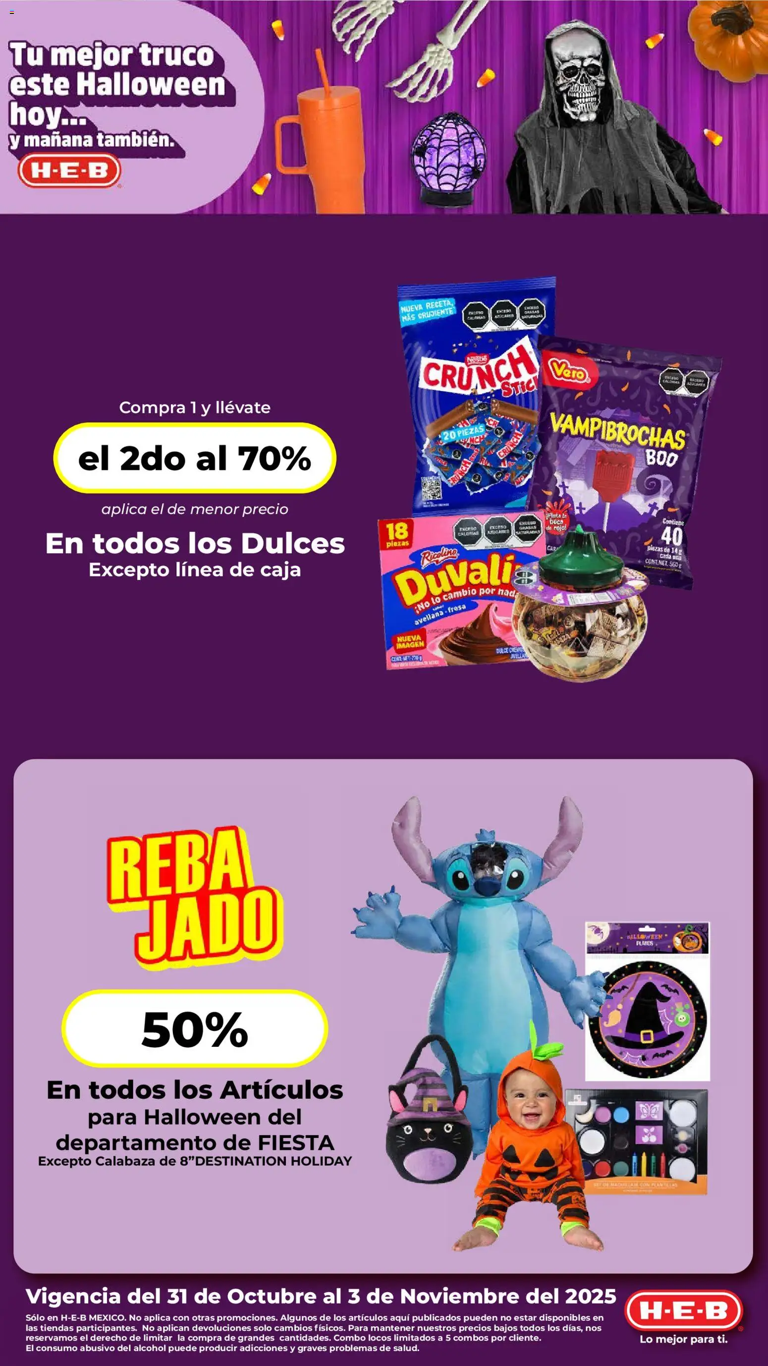 Nuevas ofertas de H-E-B válidas en toda la República Mexicana desde el 31.10.2025. ¡Encuentra las mejores ofertas en H-E-B folleto! | Página: 1 | Productos: Fresa, Dulces, Caja, Maquillaje