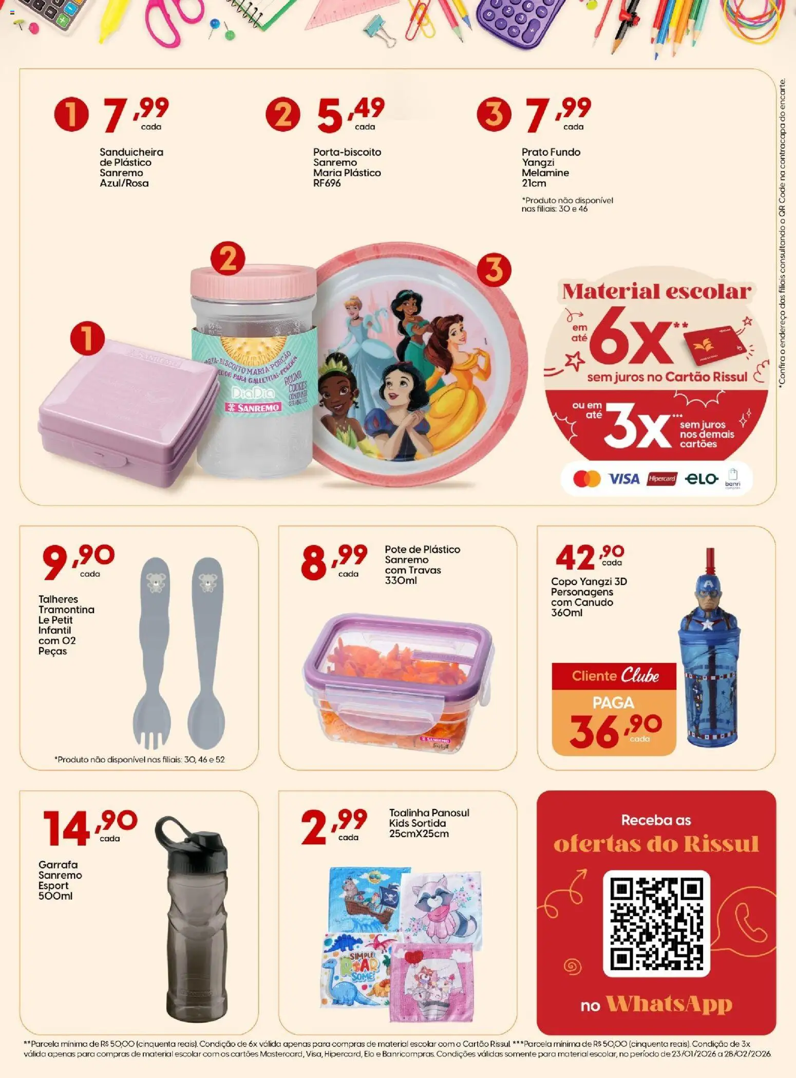 Rissul Folheto - válido de 23.10.2026 | Página: 7 | Produtos: Sanduicheira, Biscoito, Talheres