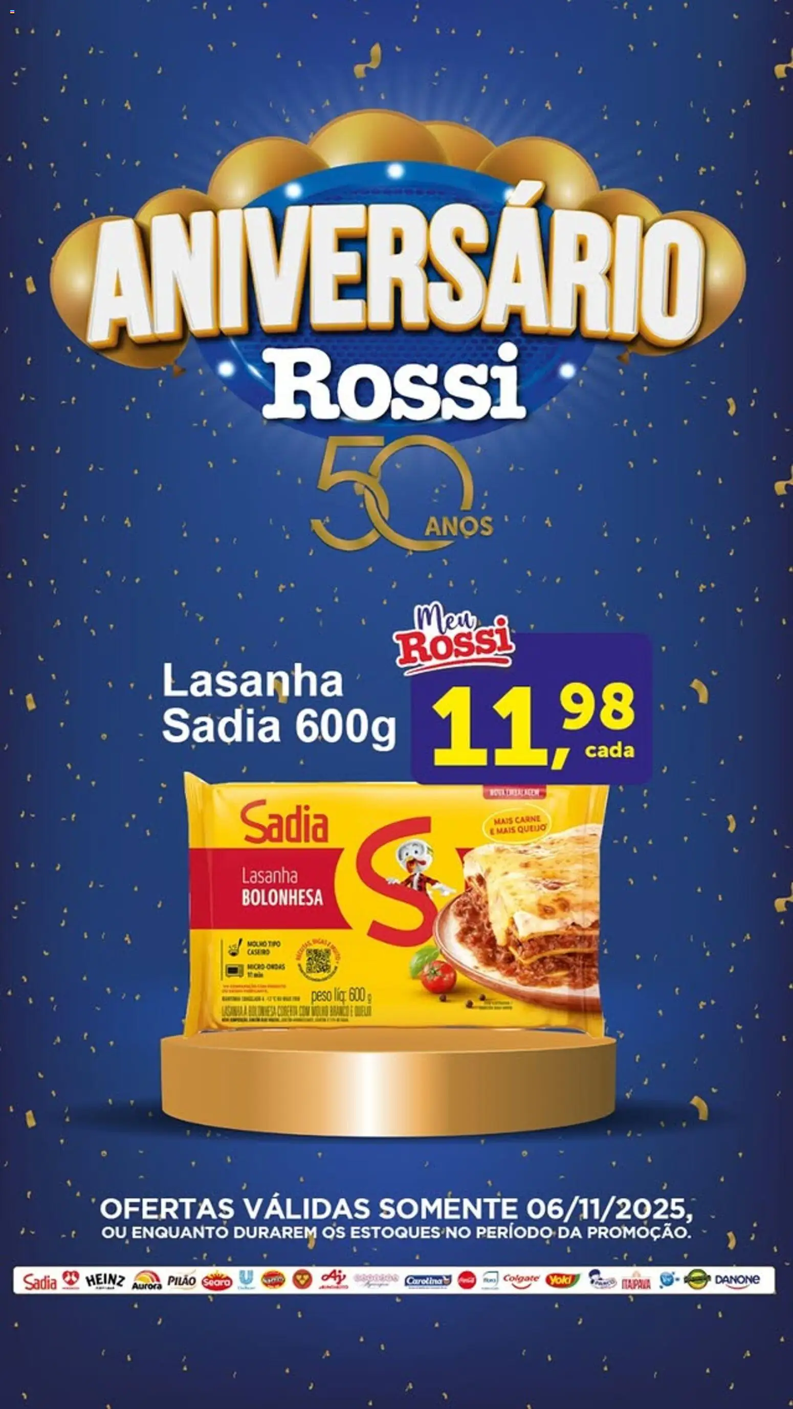 Rossi Supermercados Folheto - válido de 06.11.2025 | Página: 2 | Produtos: Carne, Lasanha