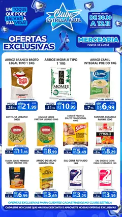 Estrela Azul - Ofertas Clube Mercearia - Pré-Visualização do folheto da loja Estrela Azul, válido de 30.10.2025 | Página: 2 | Produtos: Lentilha, Cadeira, Arroz, Farofa