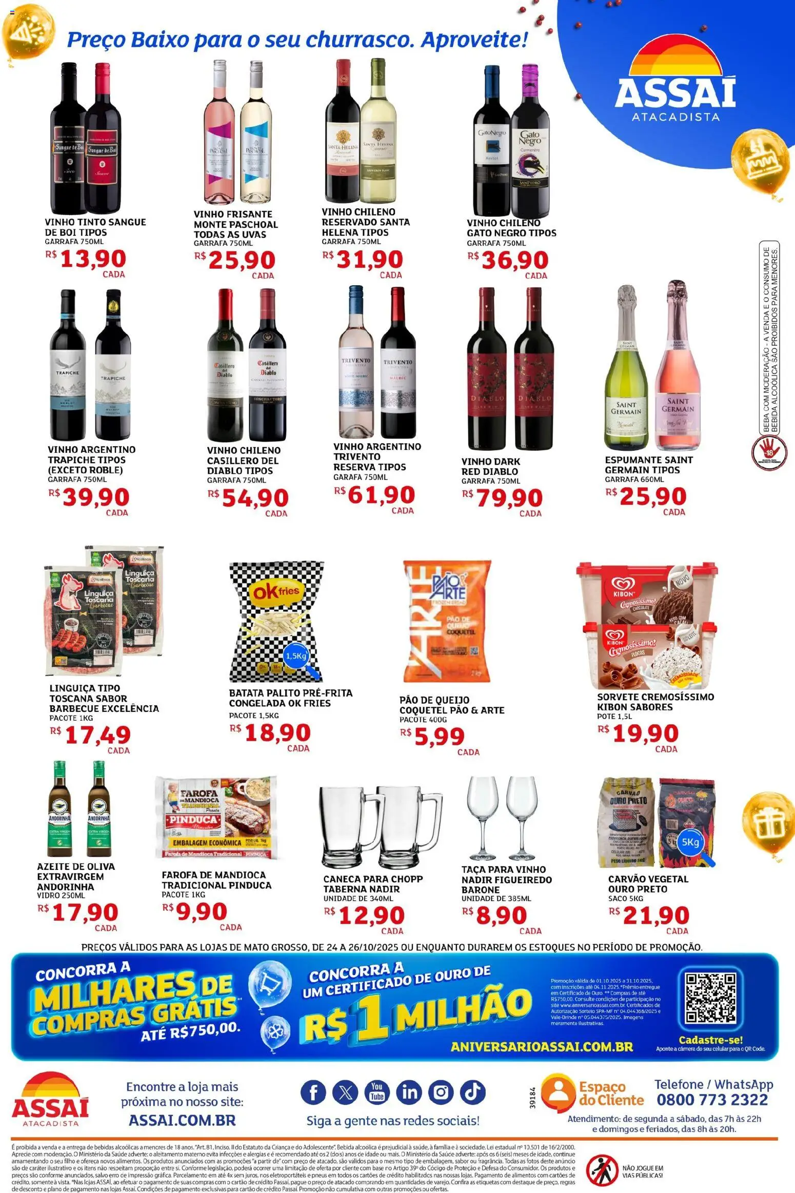Assaí Atacadista Folheto - válido de 24.10.2025 | Página: 2 | Produtos: Base, Flocos, Batata, Azeite