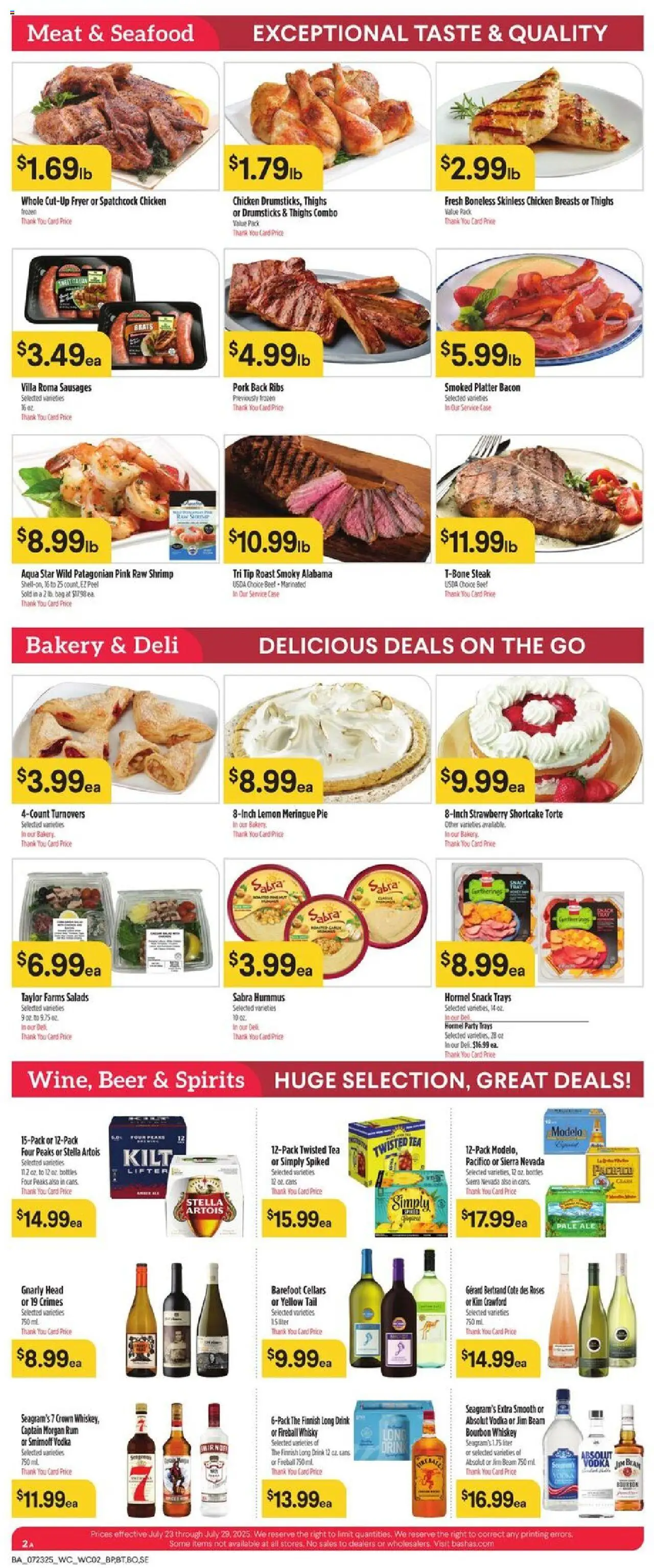 Basha's Weekly Ad - valid from 23.07.2025 | Page: 2 | Products: Wc, Pork, Lemon, Bag