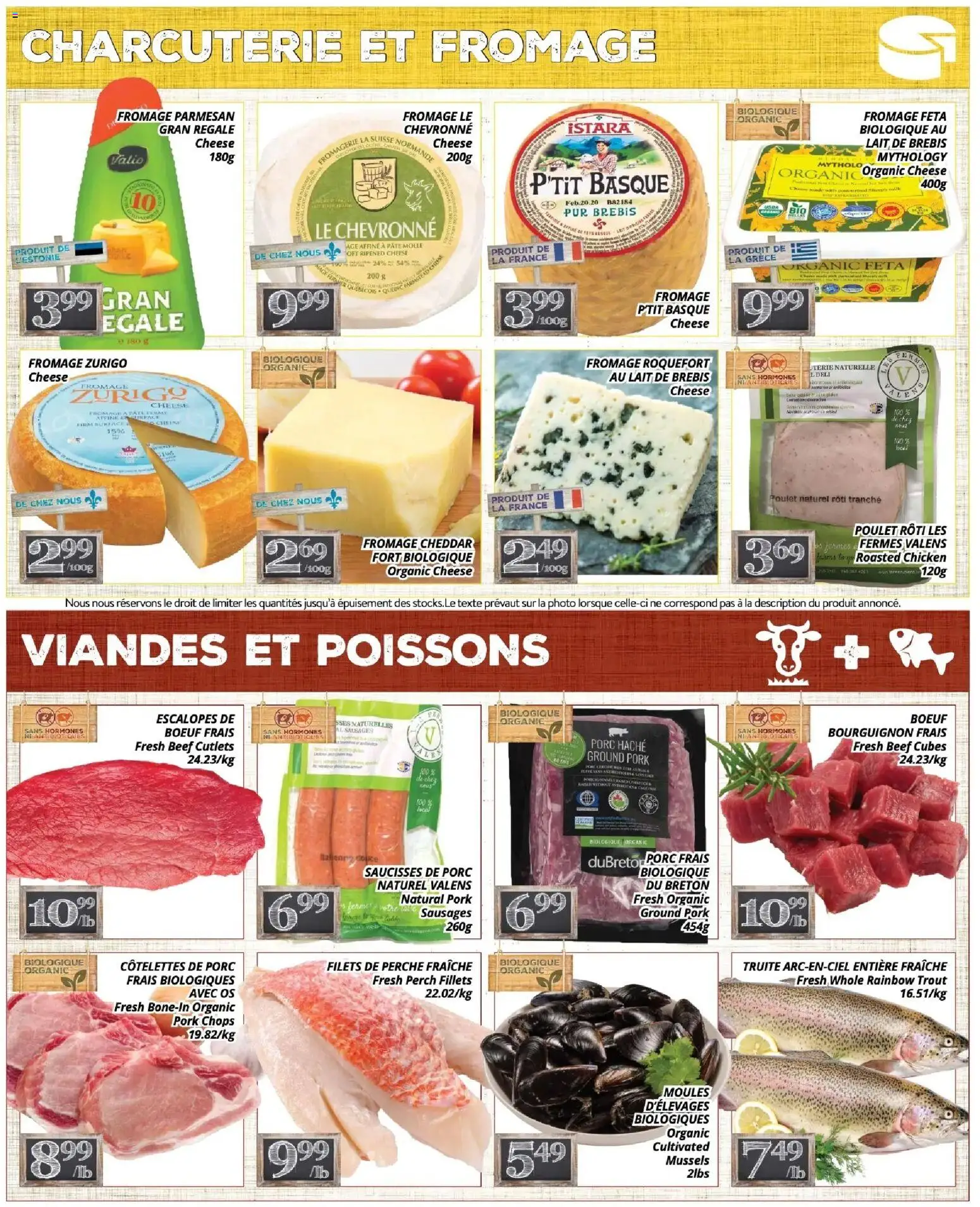 Pa Supermarché flyer valid from 02.03.2026 | Page: 3 | Products: Beef, Cheese, Chicken, Pork