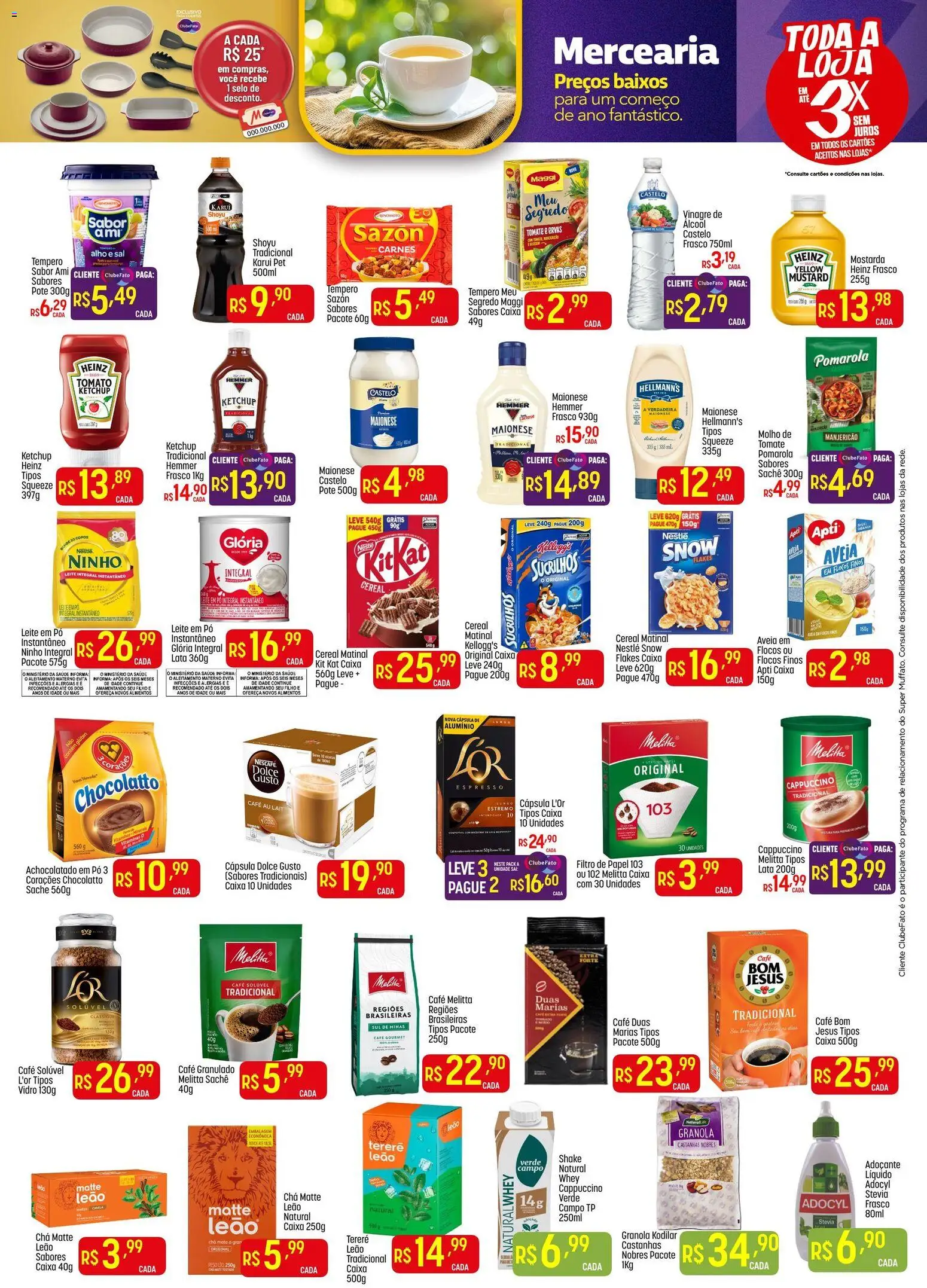 Super Muffato Folheto - válido de 05.01.2026 | Página: 3 | Produtos: Stevia, Sucrilhos, Flocos, Granulado