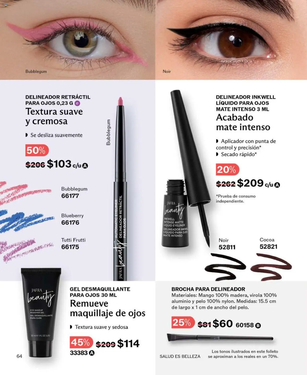 Nuevas ofertas de JAFRA válidas en toda la República Mexicana desde el 01.06.2025. ¡Encuentra las mejores ofertas en JAFRA catálogo! | Página: 64 | Productos: Desmaquillante, Mango, Mate, Maquillaje