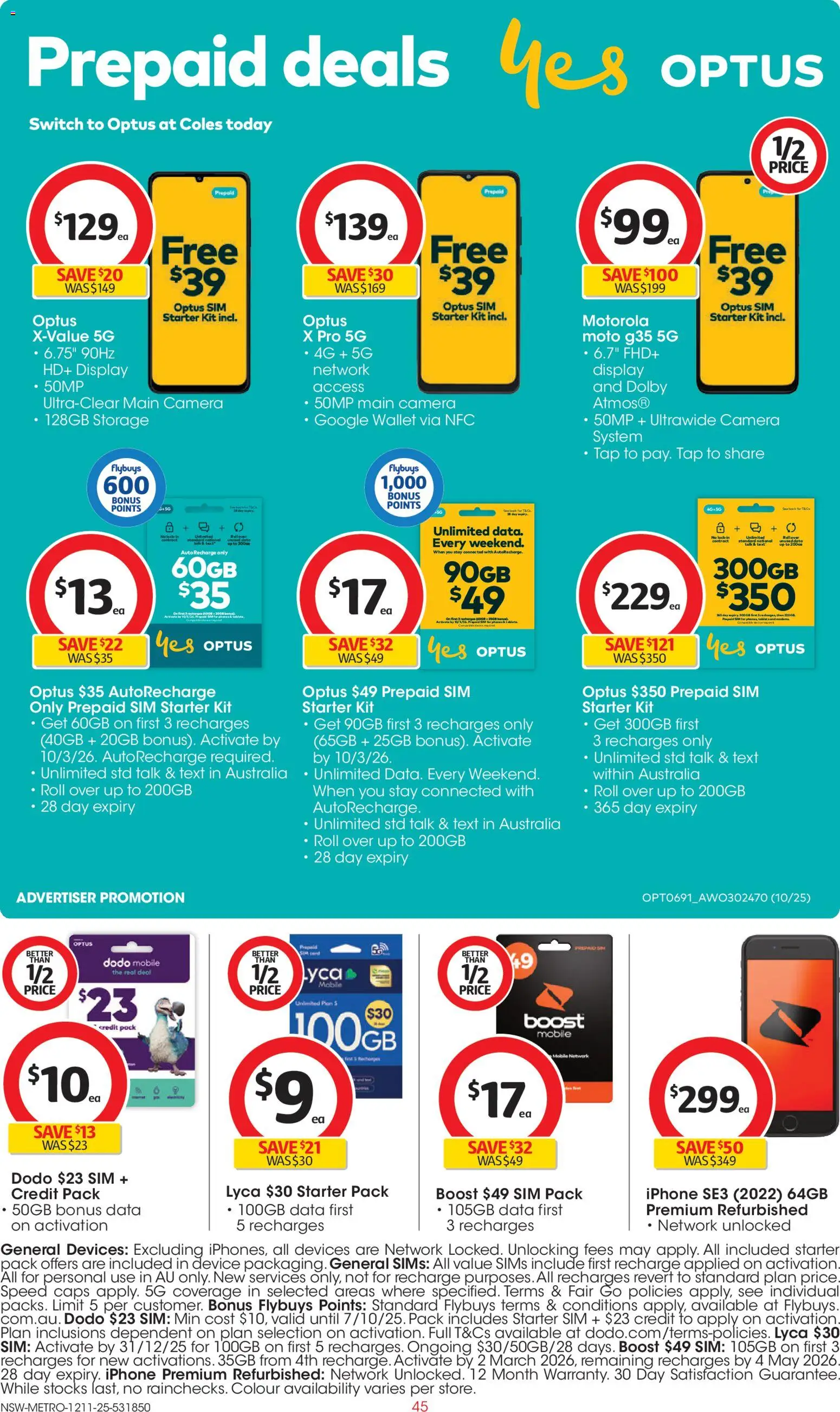 Coles catalogue - valid from 12.11.2025 | Page: 45 | Products: Date, Device, Iphone, Mobile