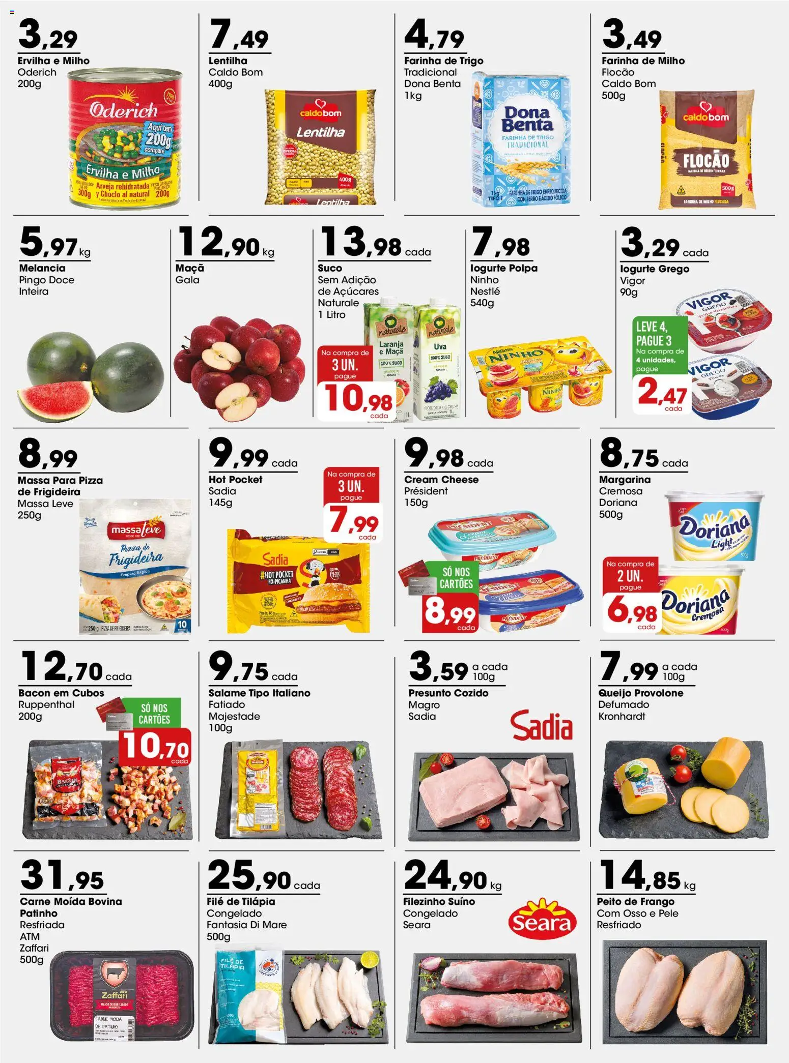 Zaffari Folheto - válido de 06.04.2026 | Página: 2 | Produtos: Farinha de trigo, Doriana, Tilápia, Pizza