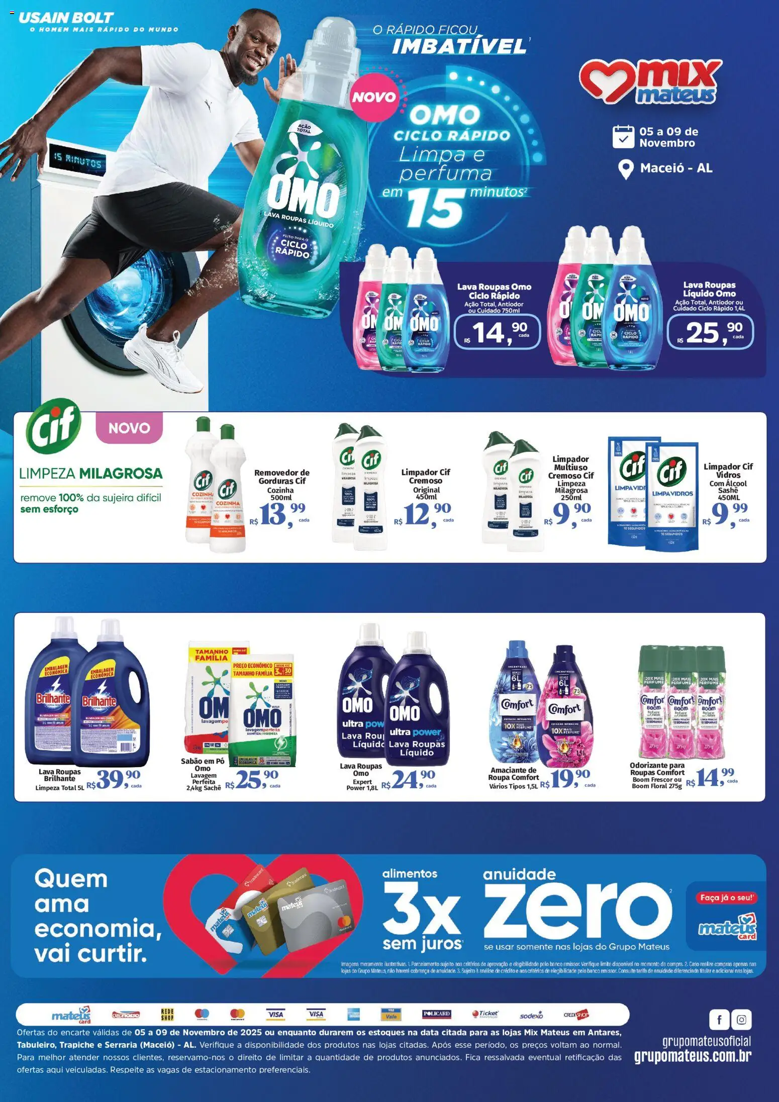 Mateus Folheto - válido de 05.11.2025 | Página: 1 | Produtos: Perfume, Faca, Roupas, Amaciante