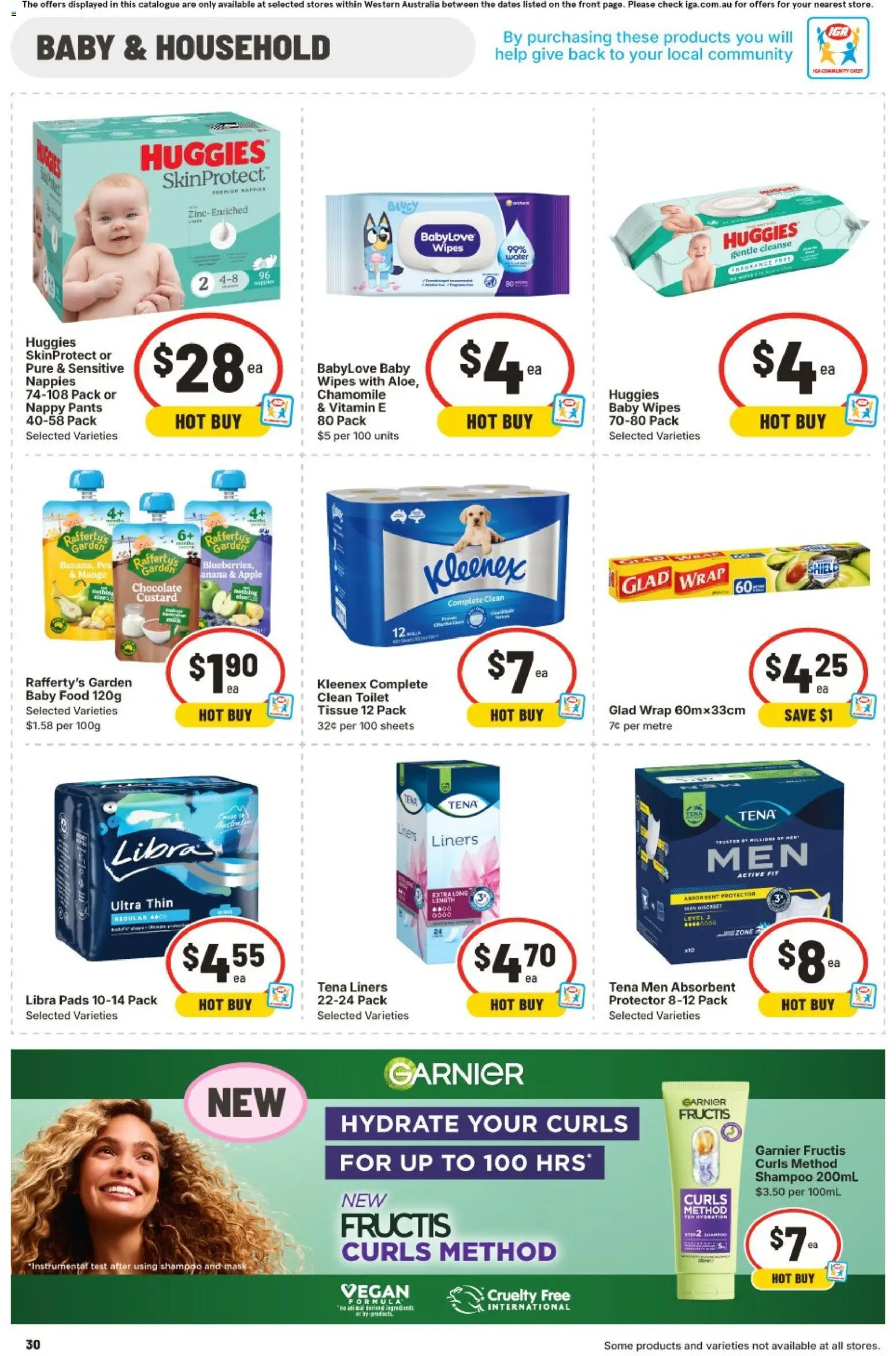 IGA catalogue - valid from 11.03.2026 | Page: 30 | Products: Toilet, Nappies, Baby food, Vitamin
