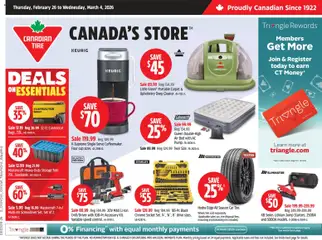 Preview of Canadian Tire weekly flyer from shop Canadian Tire valid from 26.02.2026
