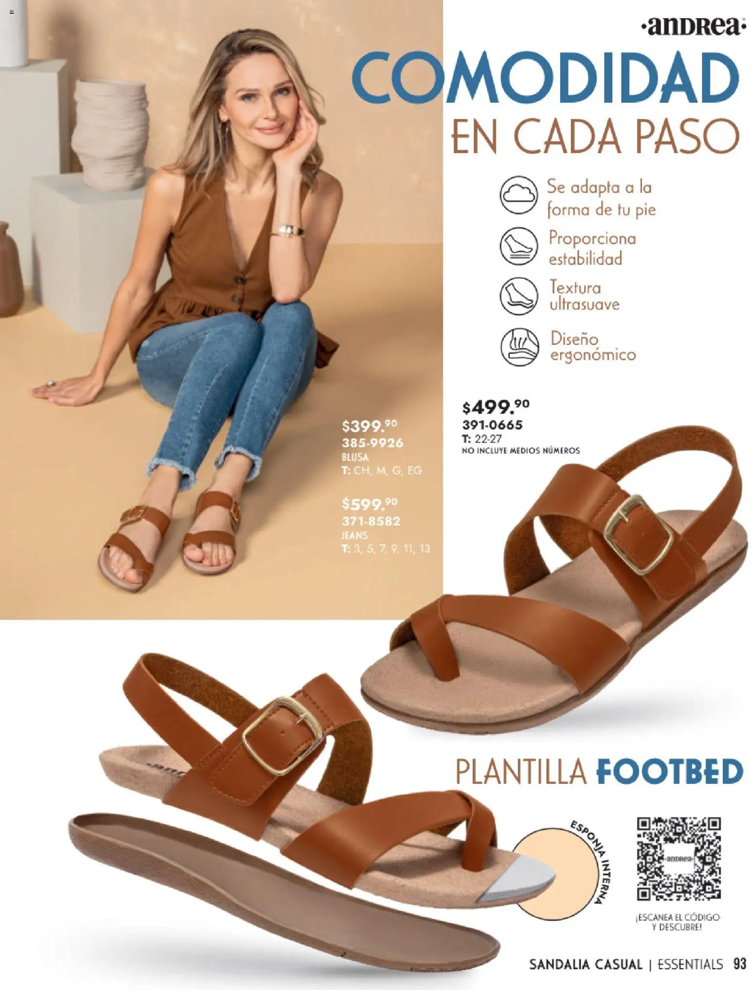 Nuevas ofertas de Andrea válidas en toda la República Mexicana desde el 25.01.2026. ¡Encuentra las mejores ofertas en Andrea catálogo Calzado Dama! | Página: 93 | Productos: Blusa, Esponja