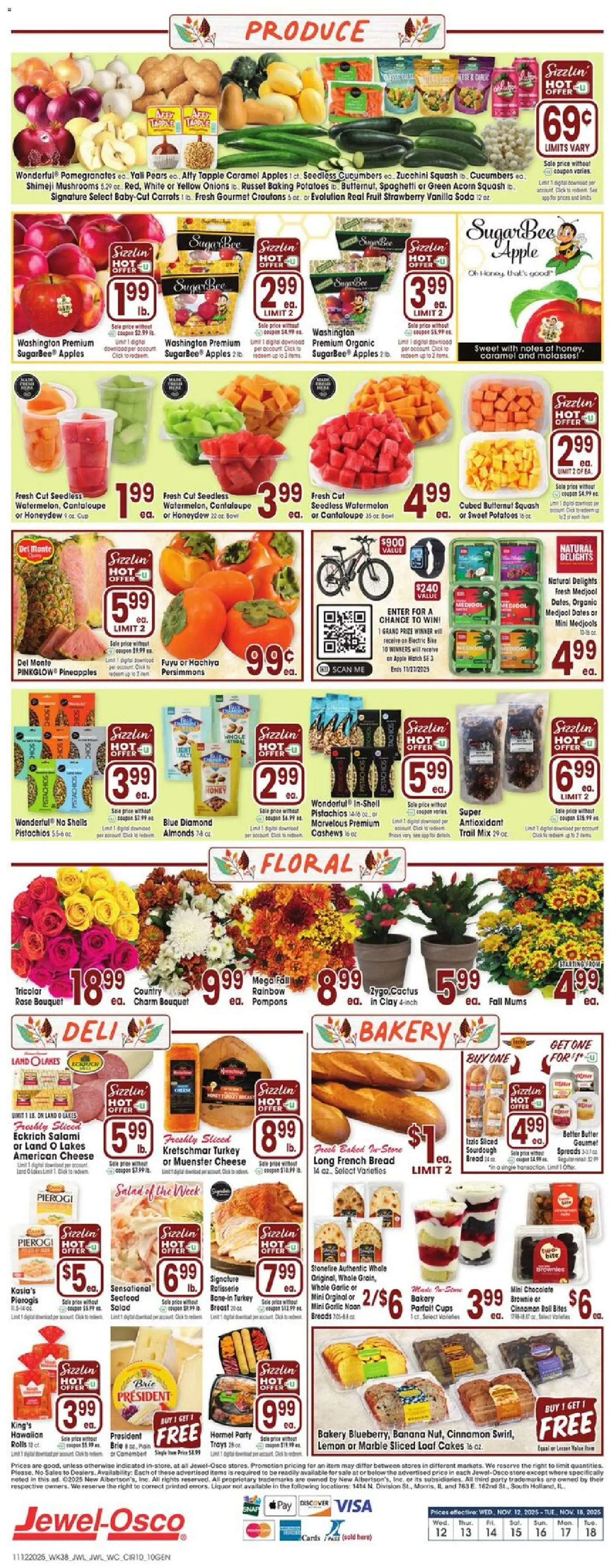 Jewel Osco Weekly Ad - IL - valid from 12.11.2025 | Page: 10 | Products: Mushrooms, Zucchini, Chocolate, Cucumbers