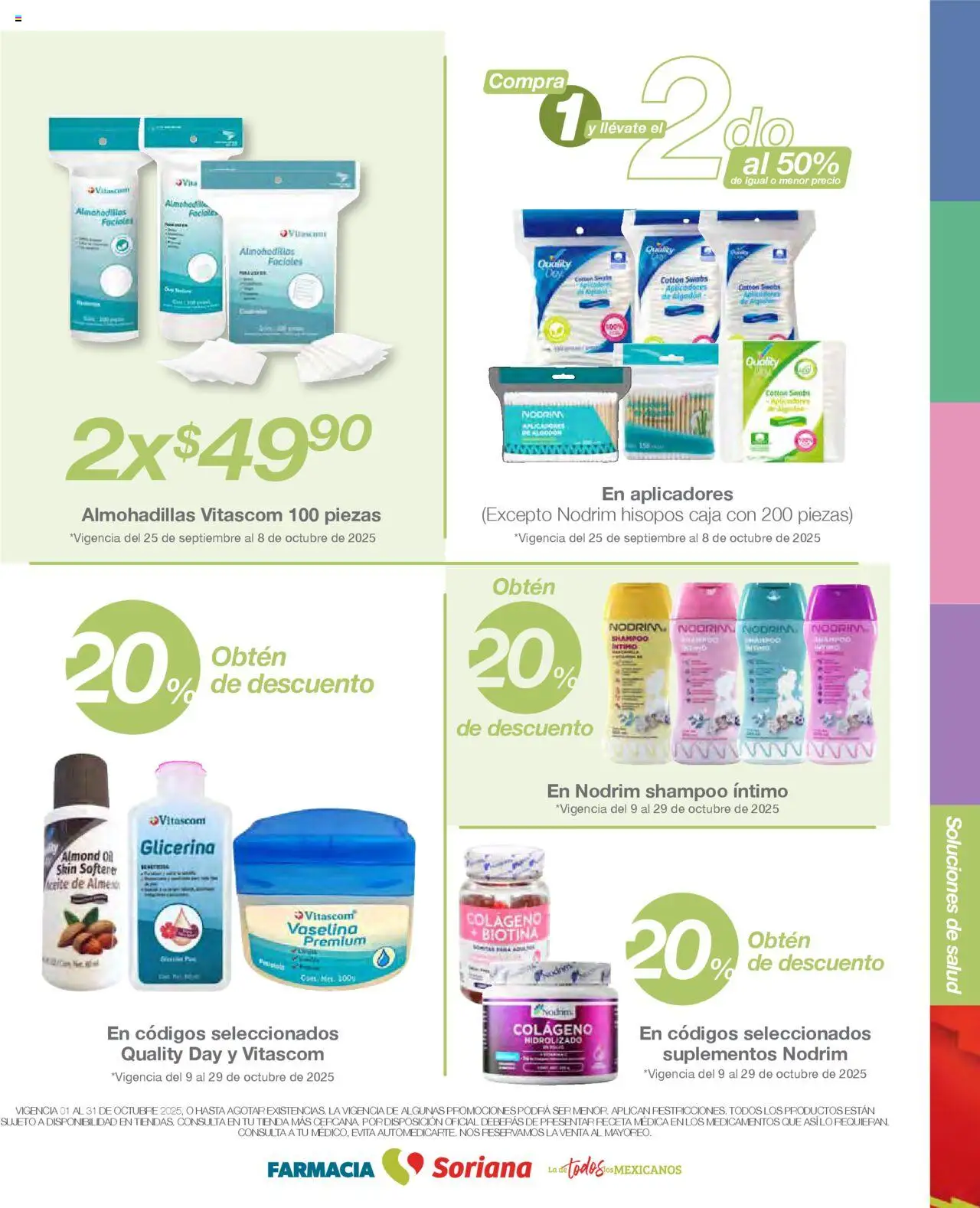 Nuevas ofertas de Soriana válidas en toda la República Mexicana desde el 01.10.2025. ¡Encuentra las mejores ofertas en Soriana - Folleto Farmacia Híper Nacional! | Página: 16 | Productos: Aceite, Algodón, Caja