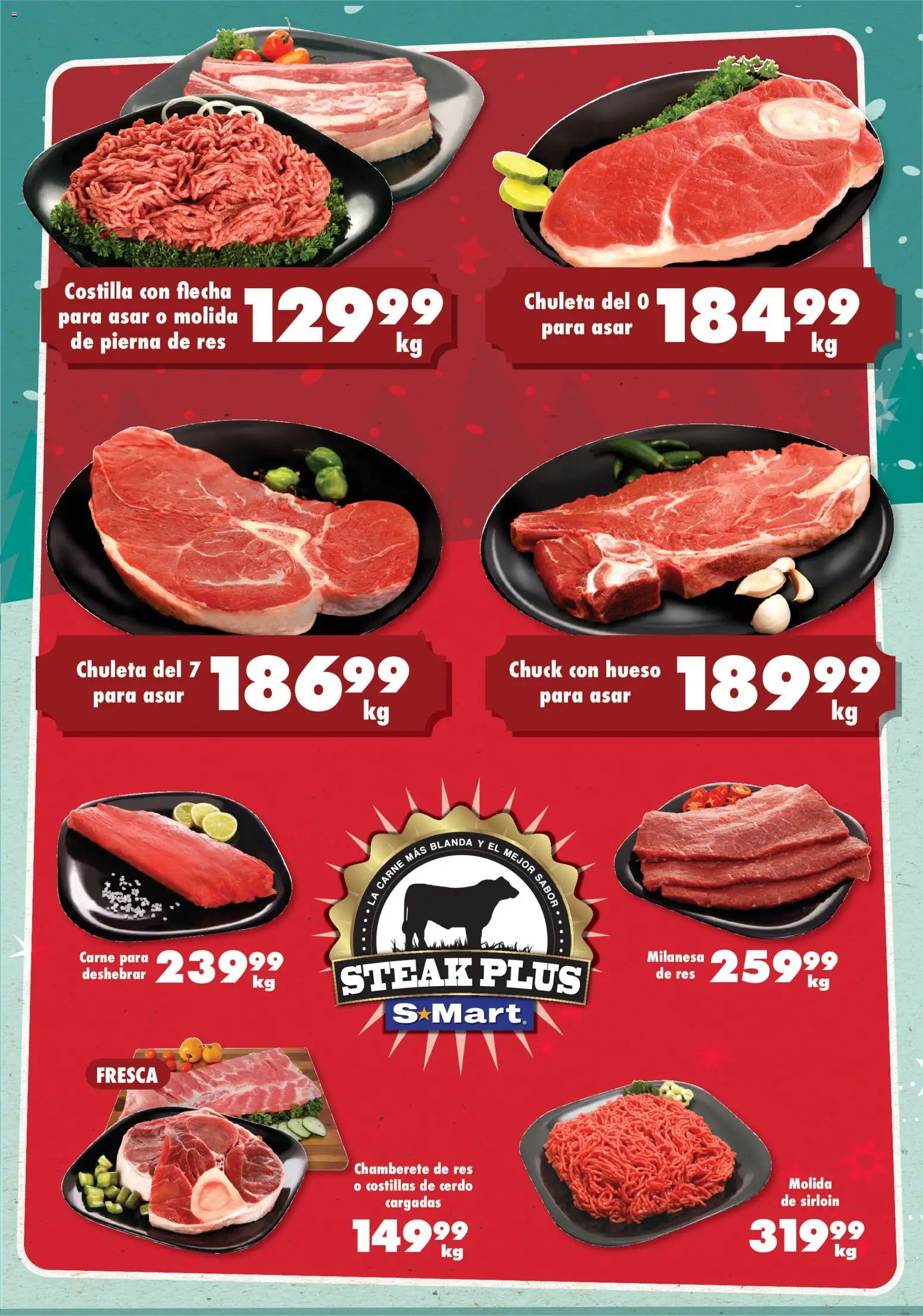 Nuevas ofertas de S-Mart válidas en toda la República Mexicana desde el 05.12.2025. ¡Encuentra las mejores ofertas en S-Mart folleto Juárez! | Página: 1 | Productos: Milanesa, Cerdo, Res