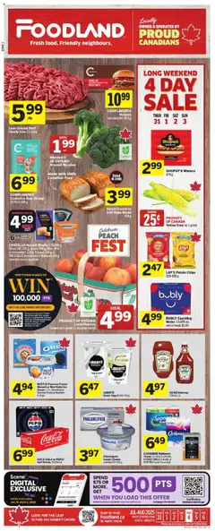 Preview of Foodland weekly flyer / circulaire from shop Foodland valid from 31.07.2025