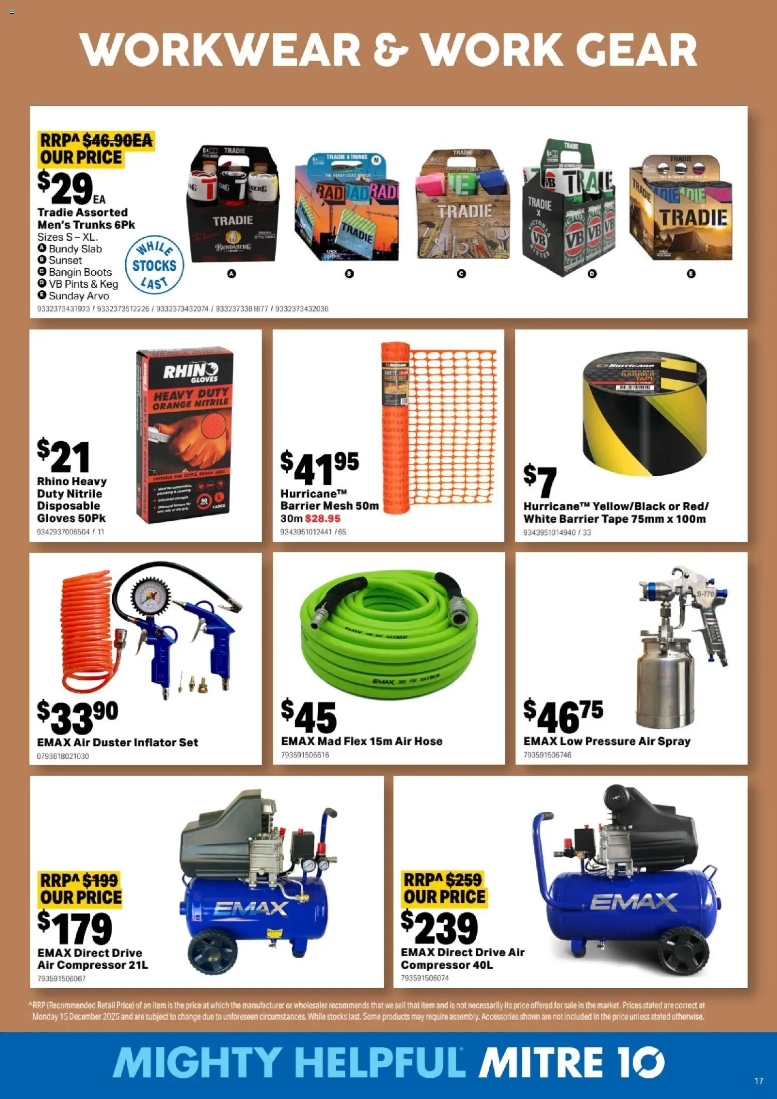 Mitre 10 catalogue - valid from 04.02.2026 | Page: 17 | Products: Accessories, Boots, Trunks, Gloves