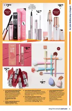 Aldi catalogue - valid from 06.08.2025 | Page: 5 | Products: Concealer, Lipstick, Sugar, Foundation