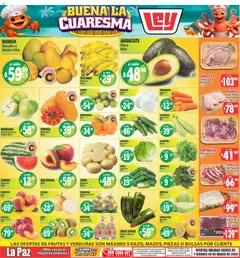 Vista previa de Casa Ley folleto Las ofertas de frutas y verdunas La Paz, nuevo folleto de la tienda, válido en México a partir del 05.03.2026