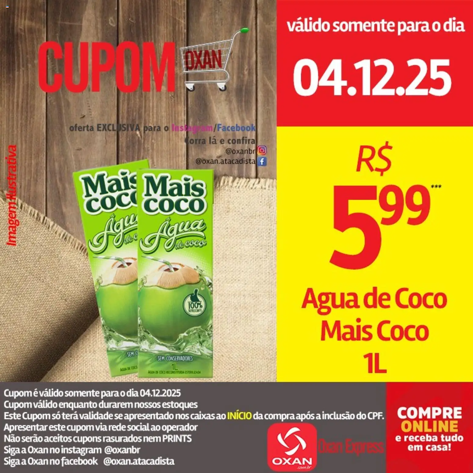 Oxan Atacadista Folheto - válido de 04.12.2025 | Página: 14 | Produtos: Coco, Água de coco