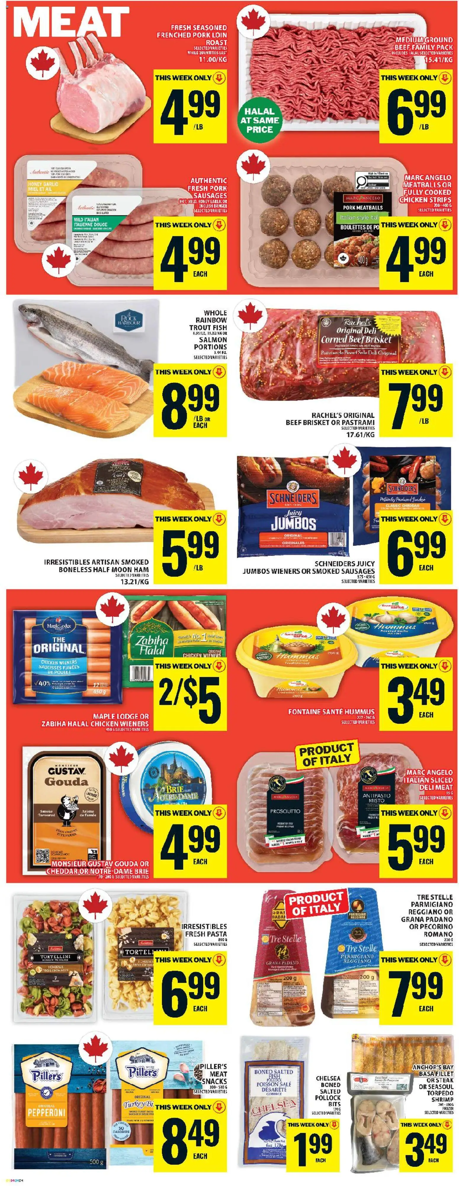 Food Basics flyer valid from 25.12.2025 | Page: 5 | Products: Beef, Ham, Chicken, Pork