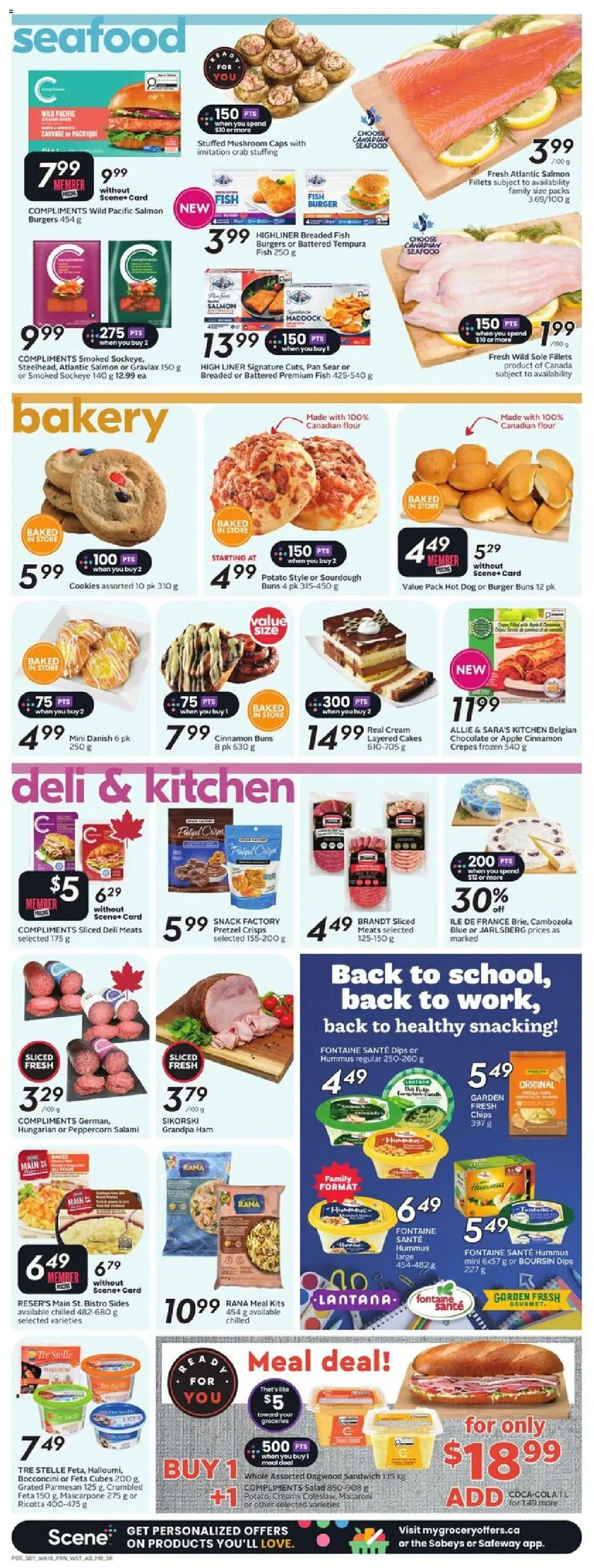 Safeway flyer valid from 28.08.2025 | Page: 9 | Products: Chips, Cookies, Chocolate, Salami