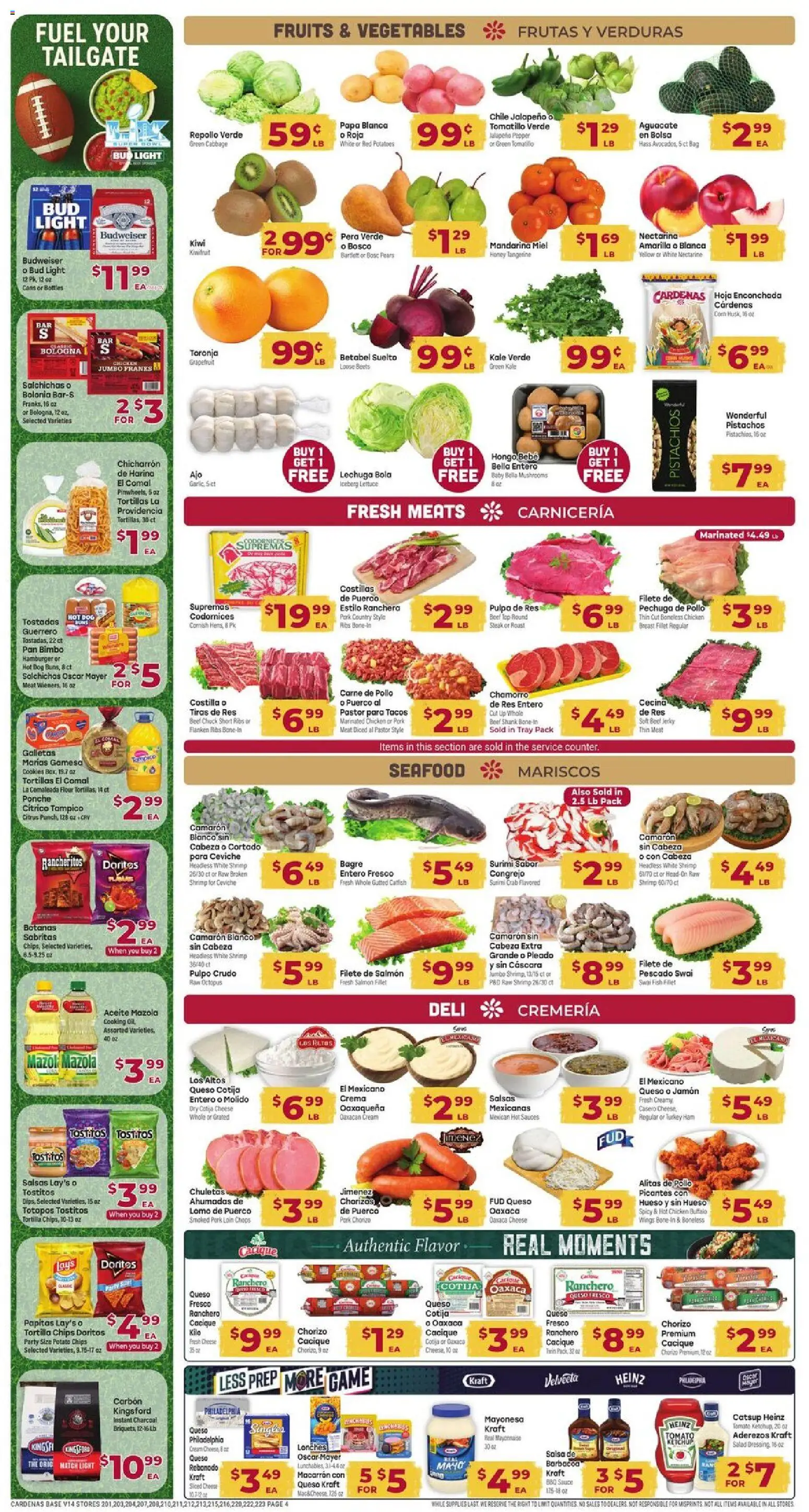 Cardenas Weekly Ad - valid from 04.02.2026 | Page: 4 | Products: Pan, Fish, Vegetables, Nectarine
