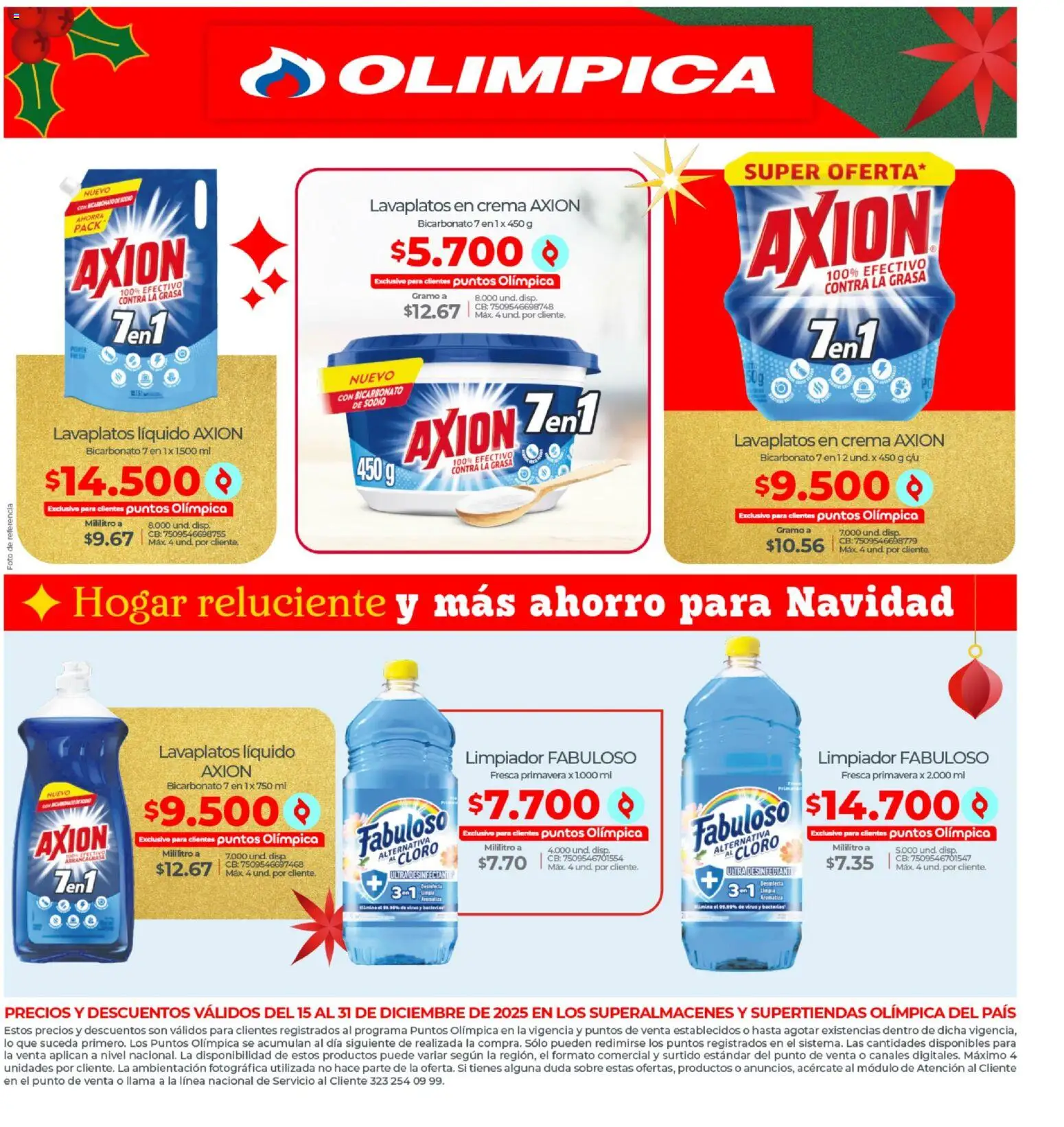 Olímpica revista - valida desde el 15.12.2025 | Página: 2 | Productos: Crema, Huevo, Sobre, Limpiador