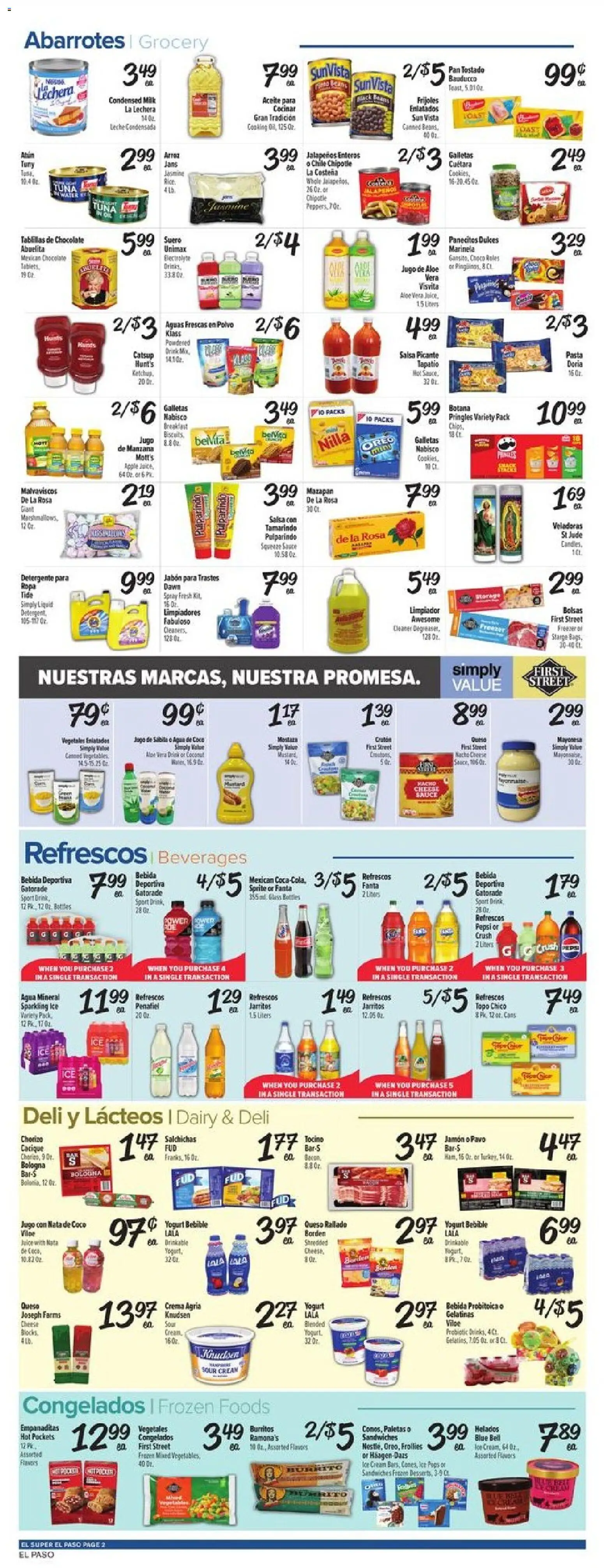 El Super Weekly Ad - TX - valid from 07.01.2026 | Page: 2 | Products: Pan, Yogurt, Chocolate, Aloe Vera