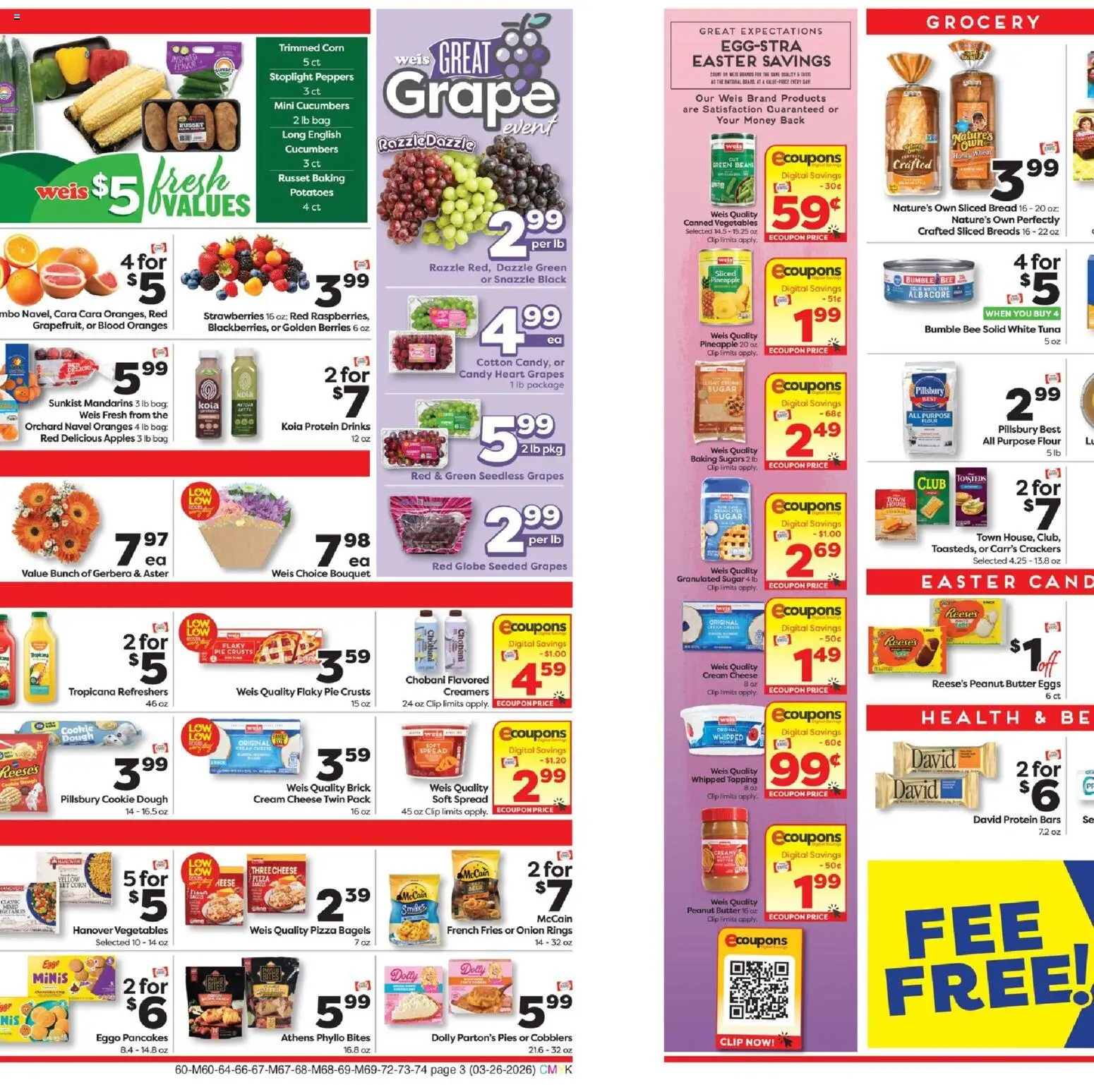 Weis Weekly Circular - MD - valid from 26.03.2026 | Page: 6 | Products: Mandarins, Eggs, Oranges, Sugar