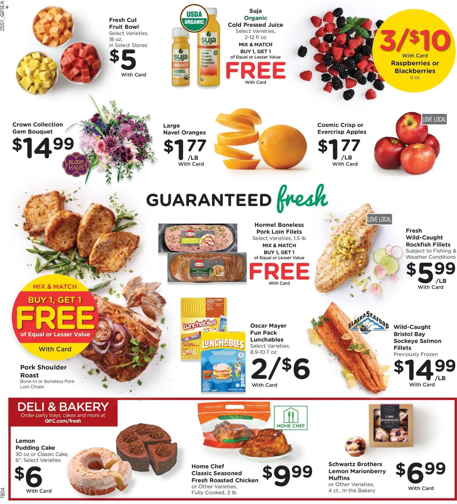 QFC Weekly Ad - OR - valid from 21.01.2026 | Page: 9 | Products: Turmeric, Juice, Oranges, Lemon