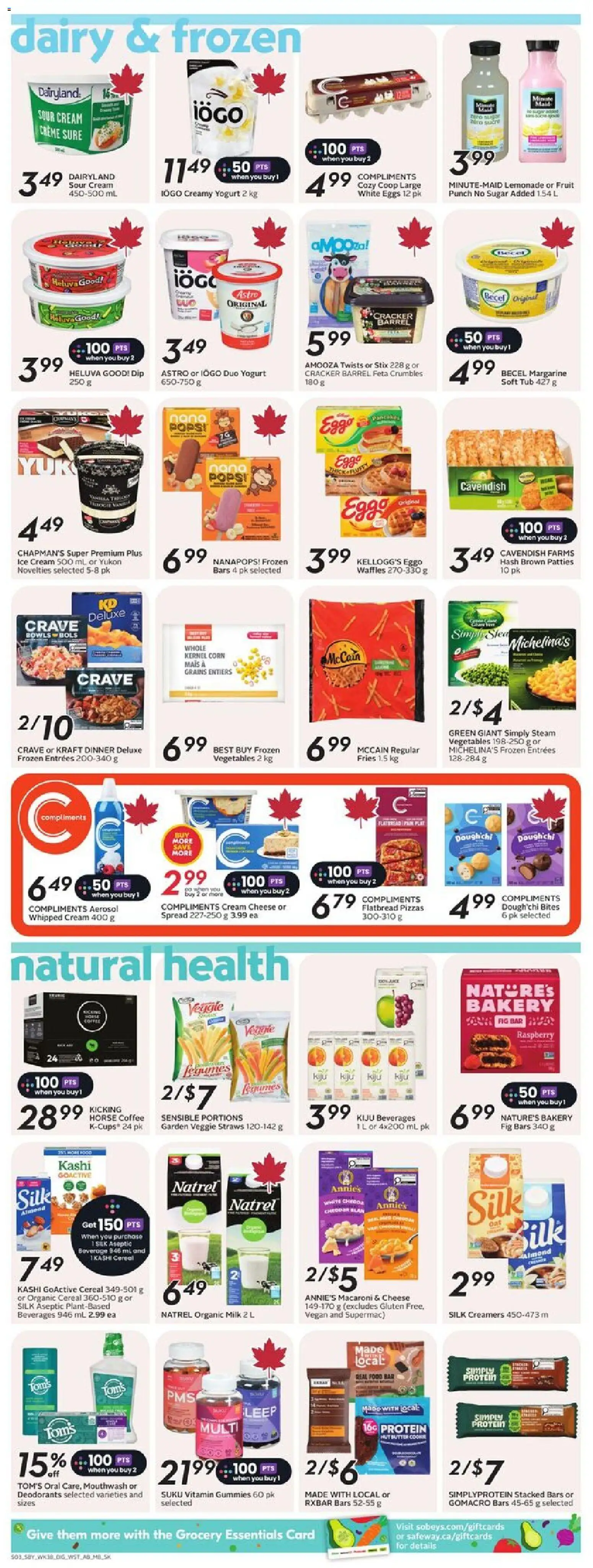 Sobeys flyer valid from 15.01.2026 | Page: 11 | Products: Ice cream, Bakery, Butter, Yogurt