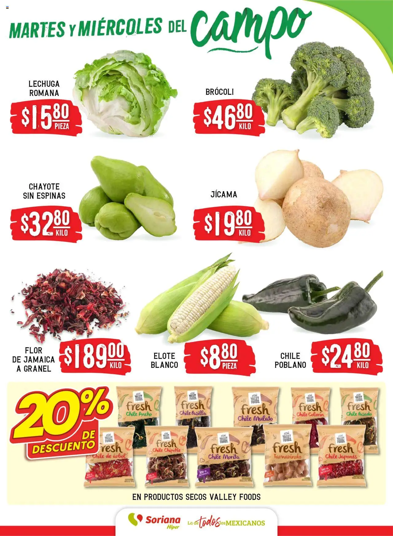 Nuevas ofertas de Soriana válidas en toda la República Mexicana desde el 09.09.2025. ¡Encuentra las mejores ofertas en Soriana - Folleto! | Página: 3 | Productos: Brocoli, Lechuga
