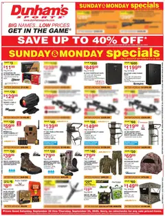 Preview of Dunham's Sports weekly ads valid from 20.09.2025