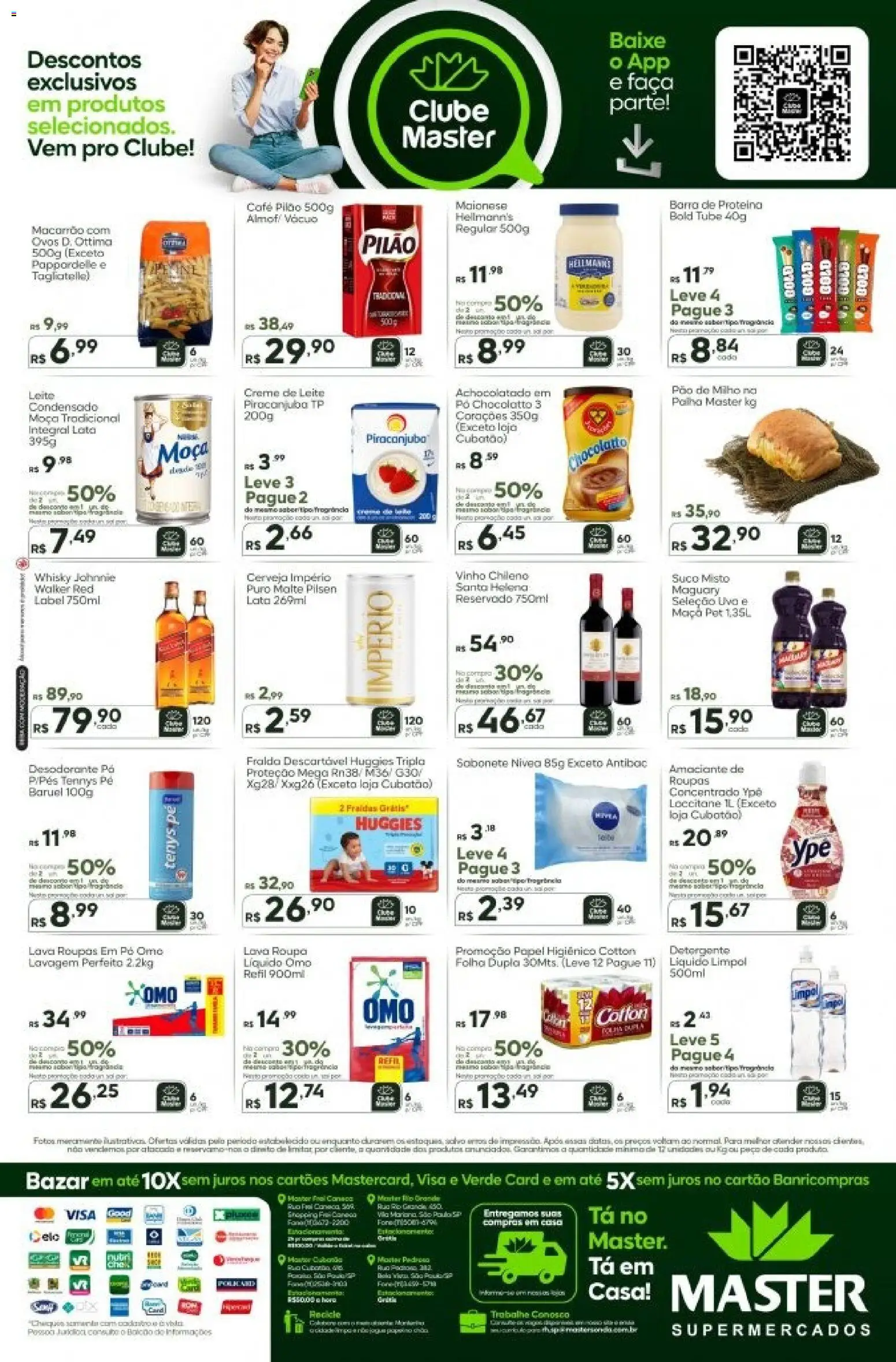 Master Folheto - válido de 31.10.2025 | Página: 2 | Produtos: Whisky, Detergente, Pão, Fraldas