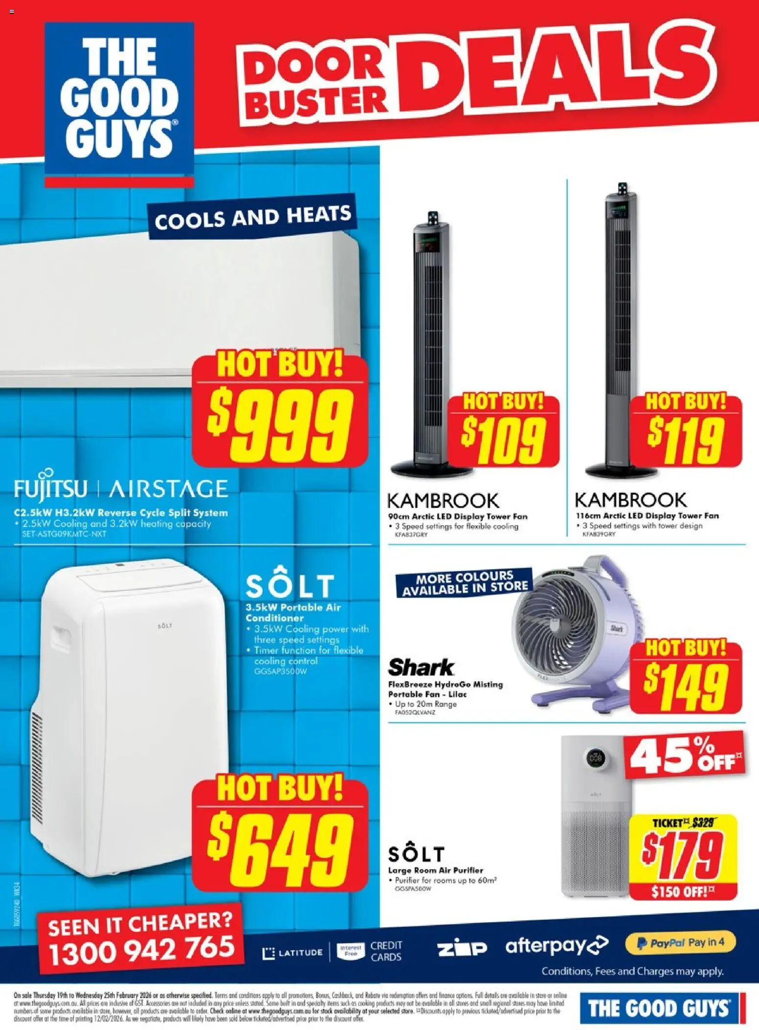The Good Guys catalogue - valid from 18.02.2026 | Page: 23 | Products: Conditioner, Accessories, Portable, Air purifier